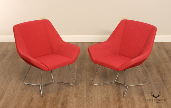 Keilhauer Mid Century Modern Style Pair of 'Cahoots' Lounge Chairs