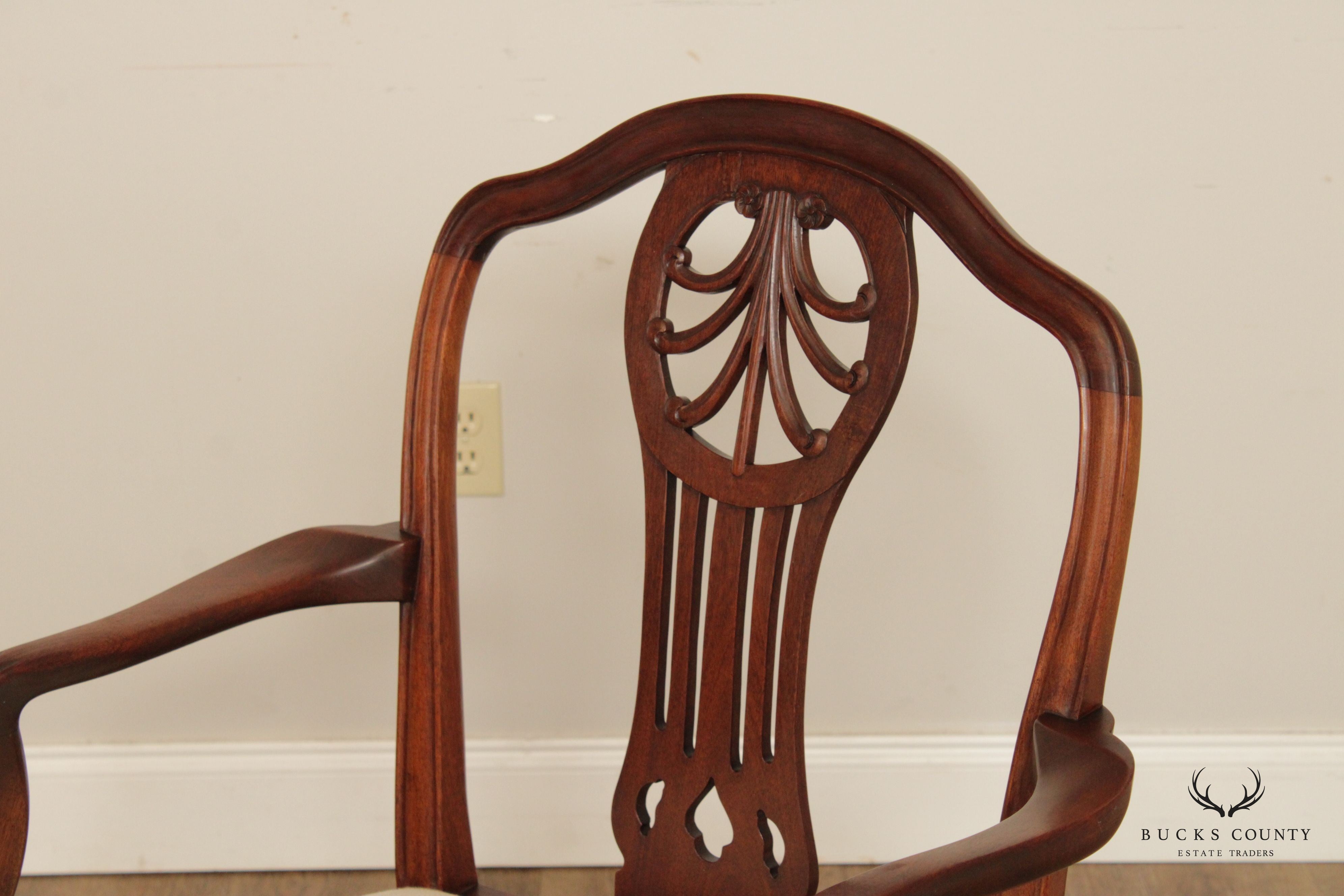 Antique Georgian Style  Set 12 Mahogany Dining Chairs