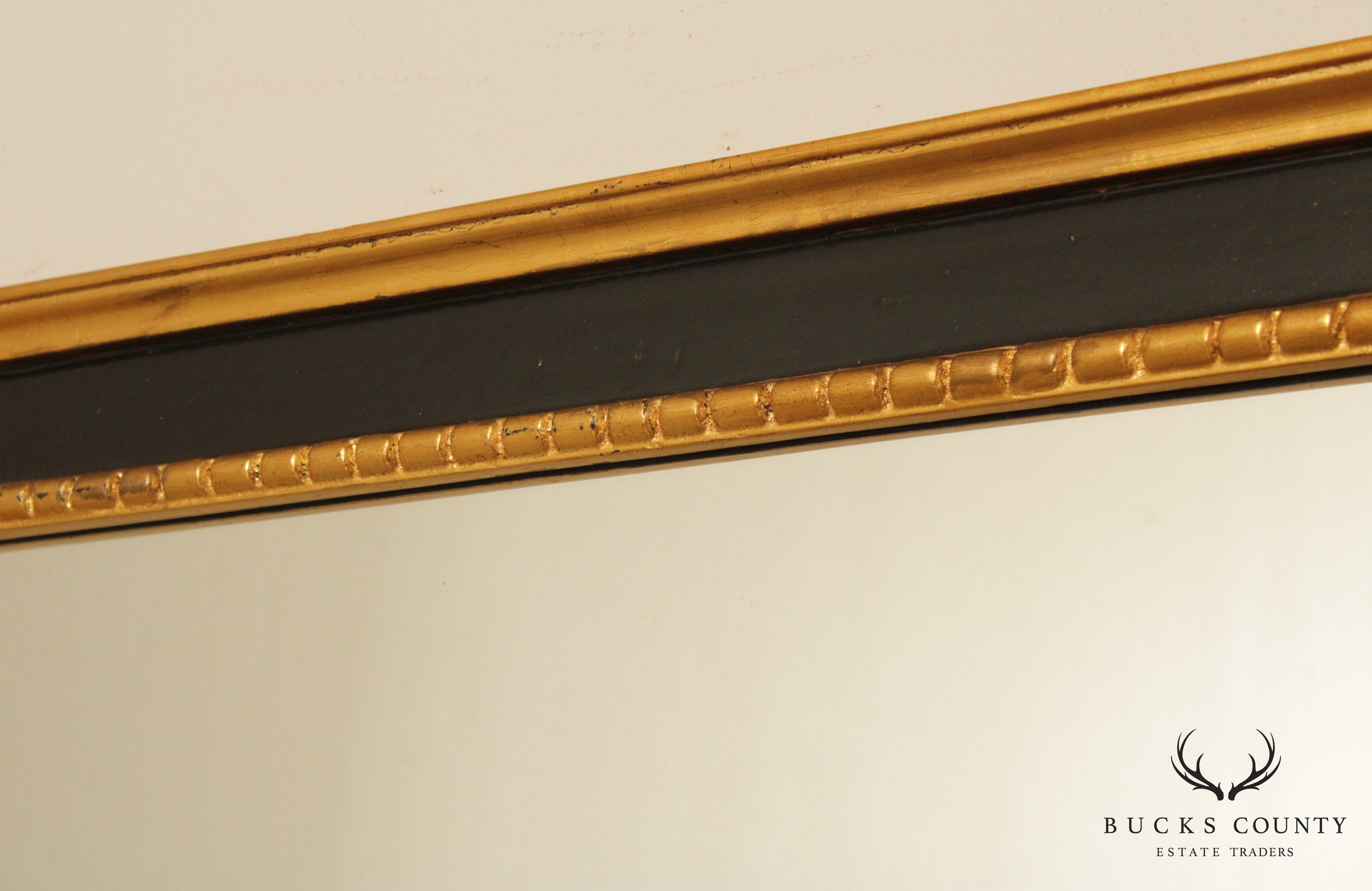 Neo-Classical Egyptian Revival Style Partial Gilt Wall Mirror