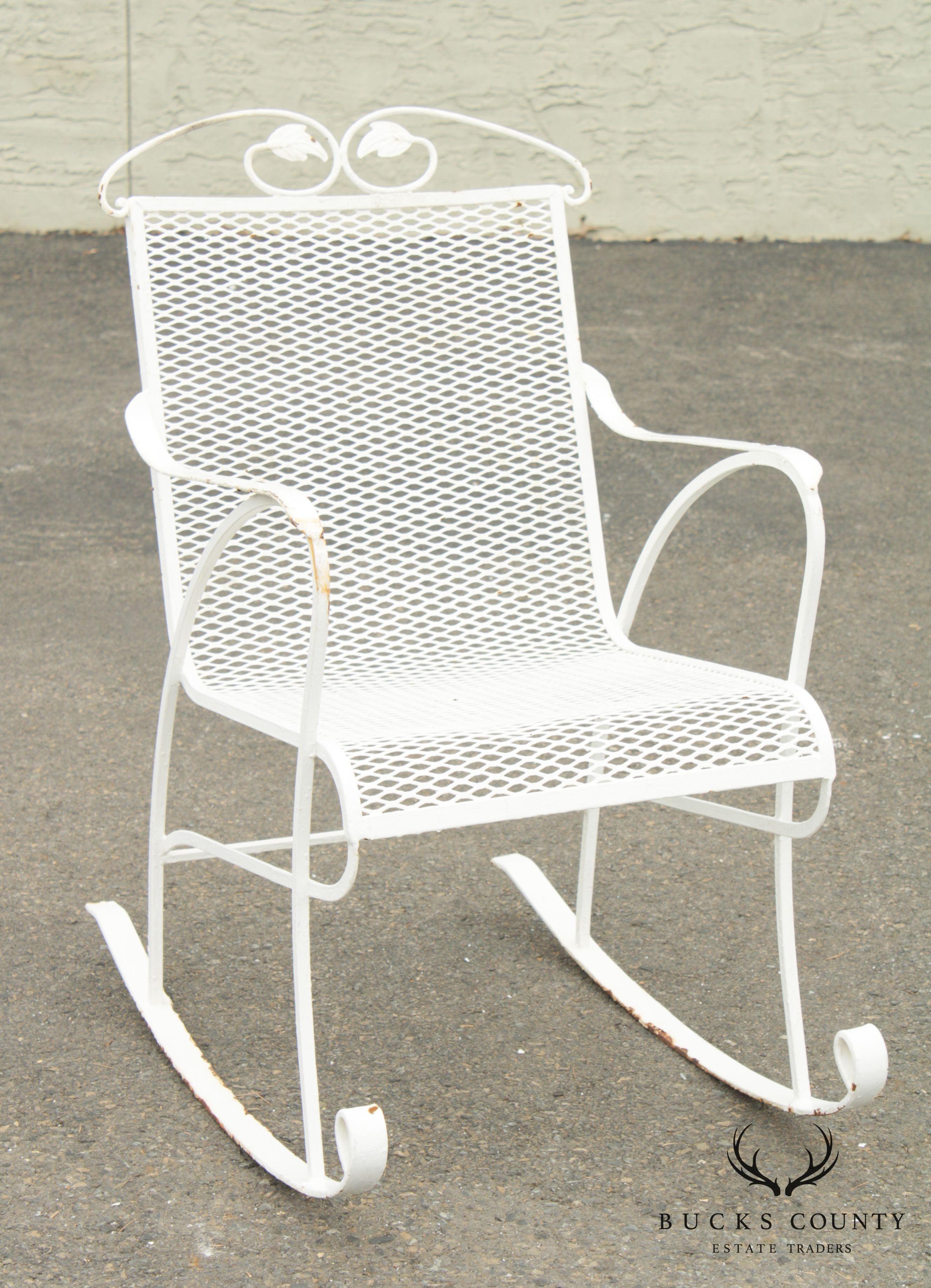 Salterini Vintage Wrought Iron Patio, Garden Rocker