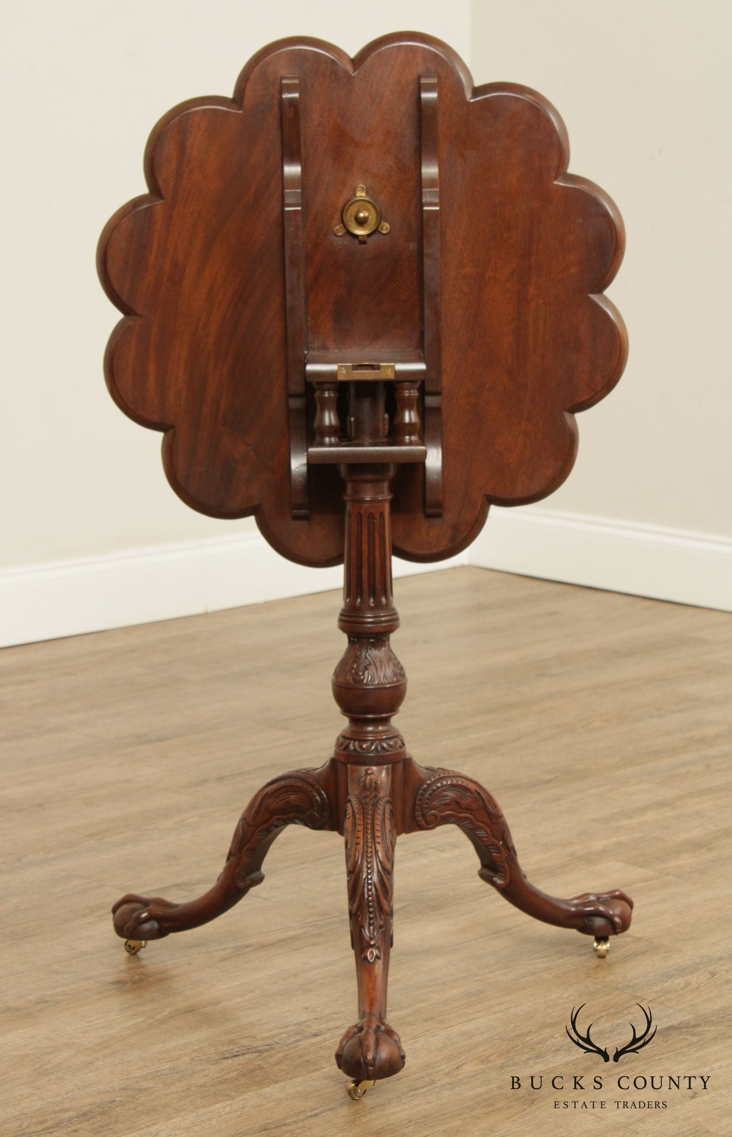 Baker Georgian Style Tilt Top Mahogany Tea Table