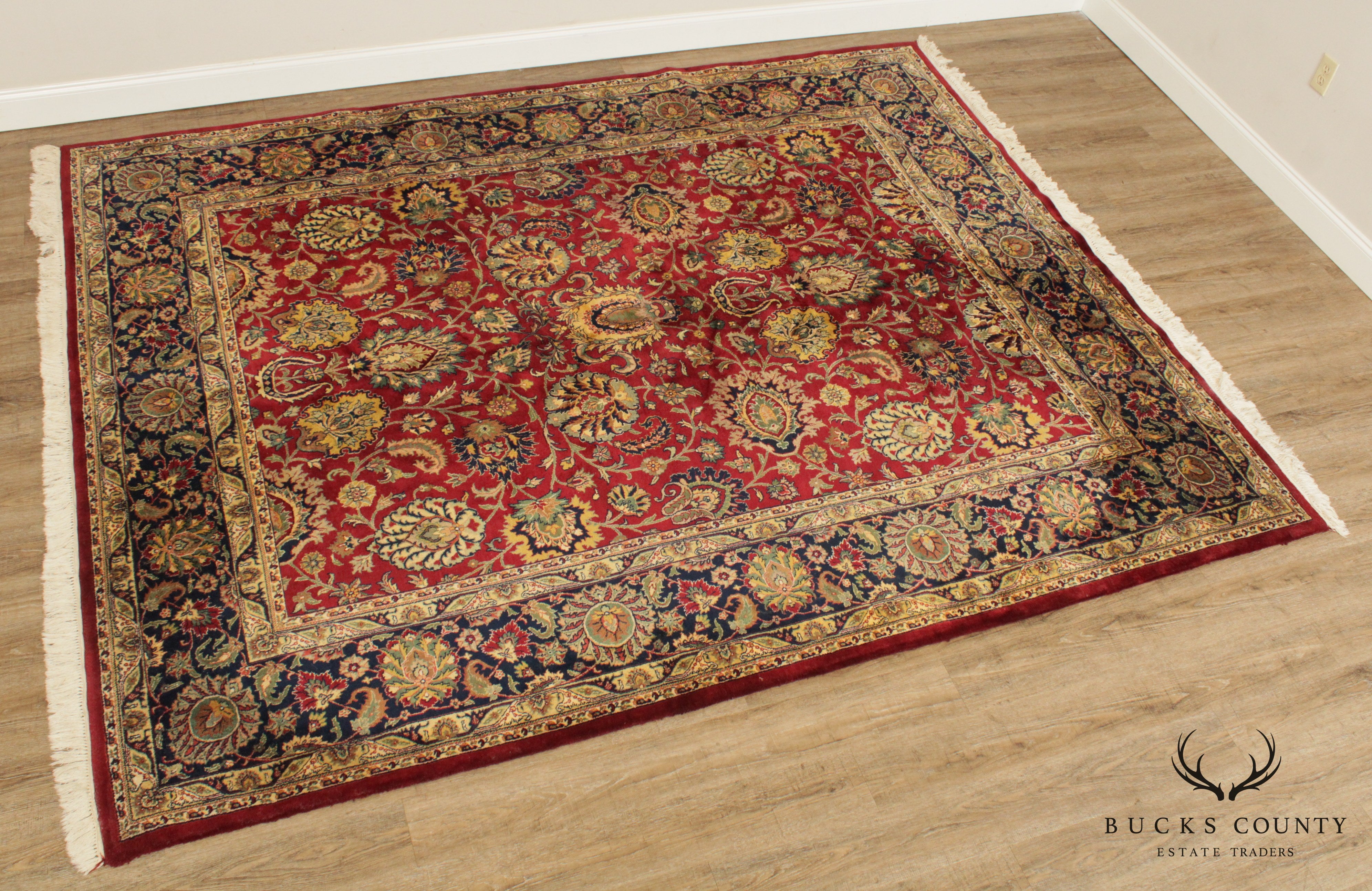 High Quality Indo Sarouk 10'2 inch x 7'10 inch Wool Rug