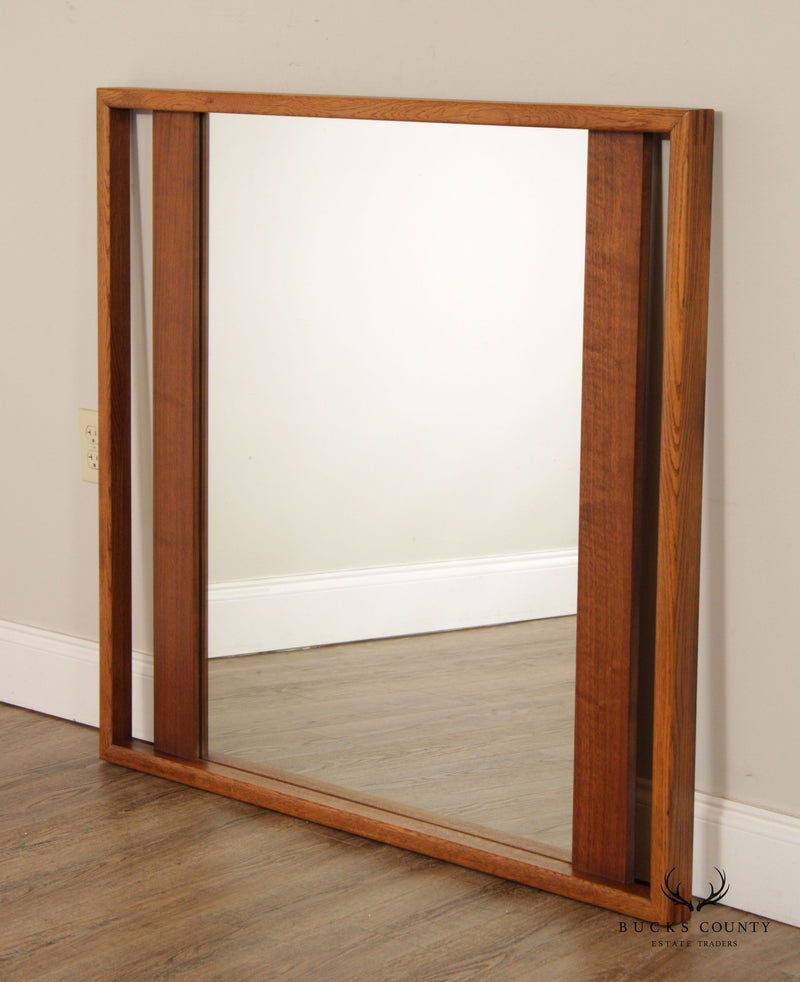 Lane Mid Century Modern Walnut & Oak Wall Mirror