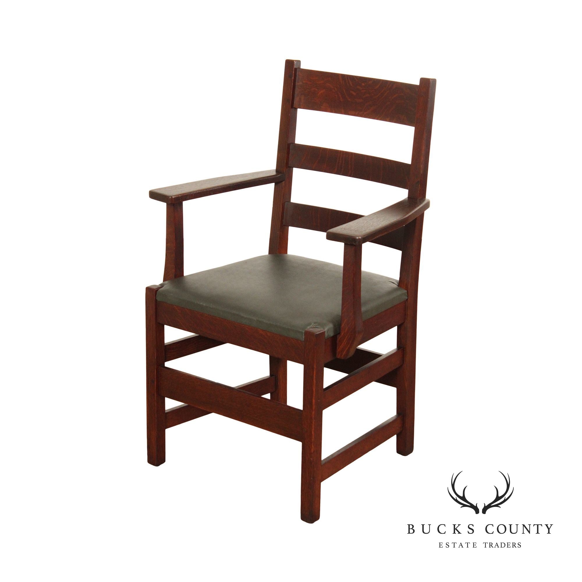 L. & J.G. Stickley Antique Mission Oak Armchair