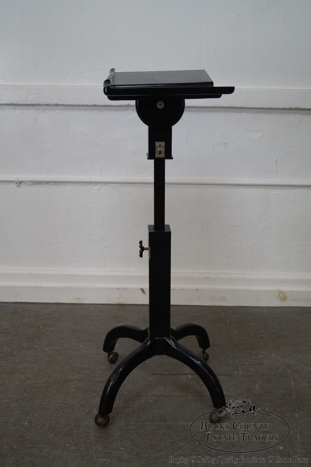 Studio Crafted Mid Century Ebonized Lectern Podium