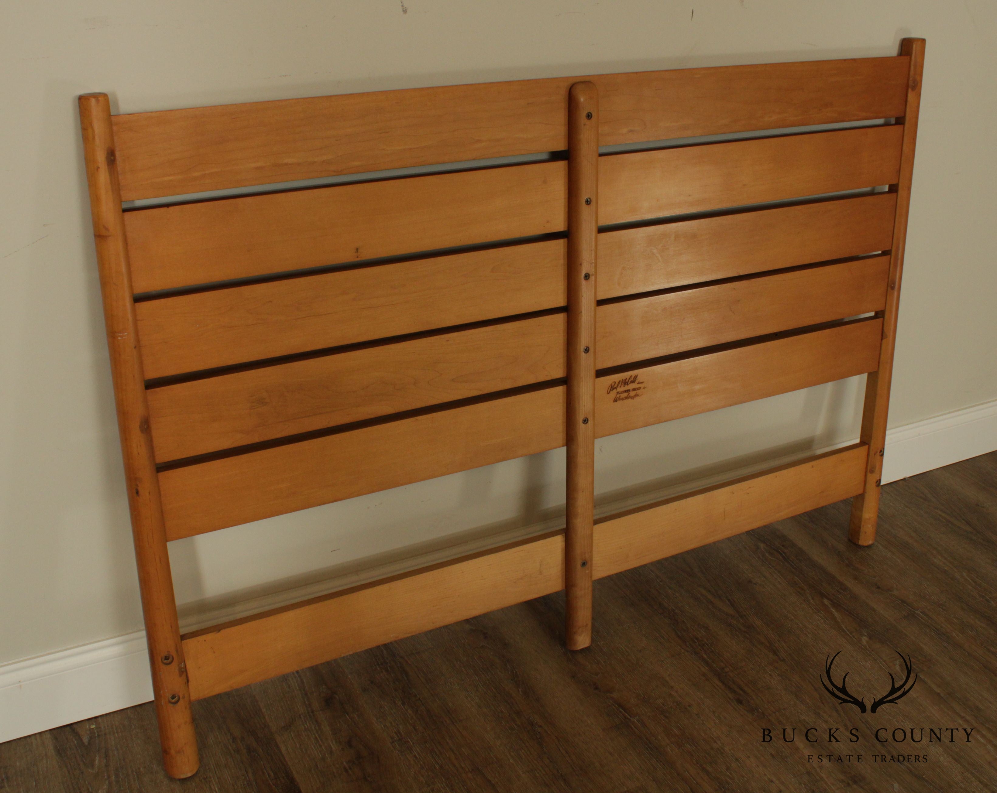 Paul McCobb Planner Group, Winchendon Mid Century Modern Maple Full Headboard