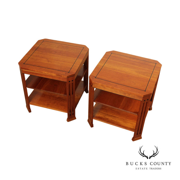 Stickley 21st Century Collection Pair of Cherry Square End Tables