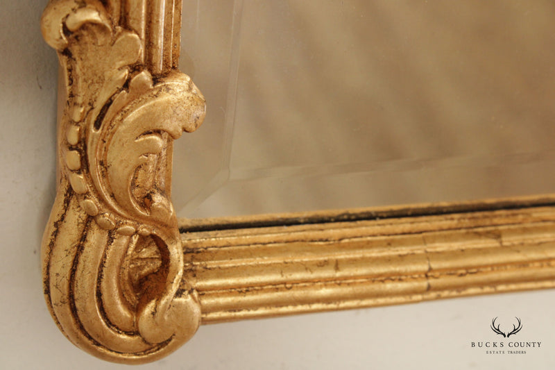 French Louis XVI Style Gilt Over Mantle Mirror