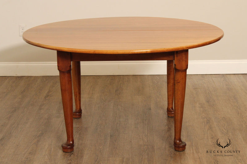 STICKLEY VINTAGE SOLID CHERRY ROUND EXPANDABLE DINING TABLE