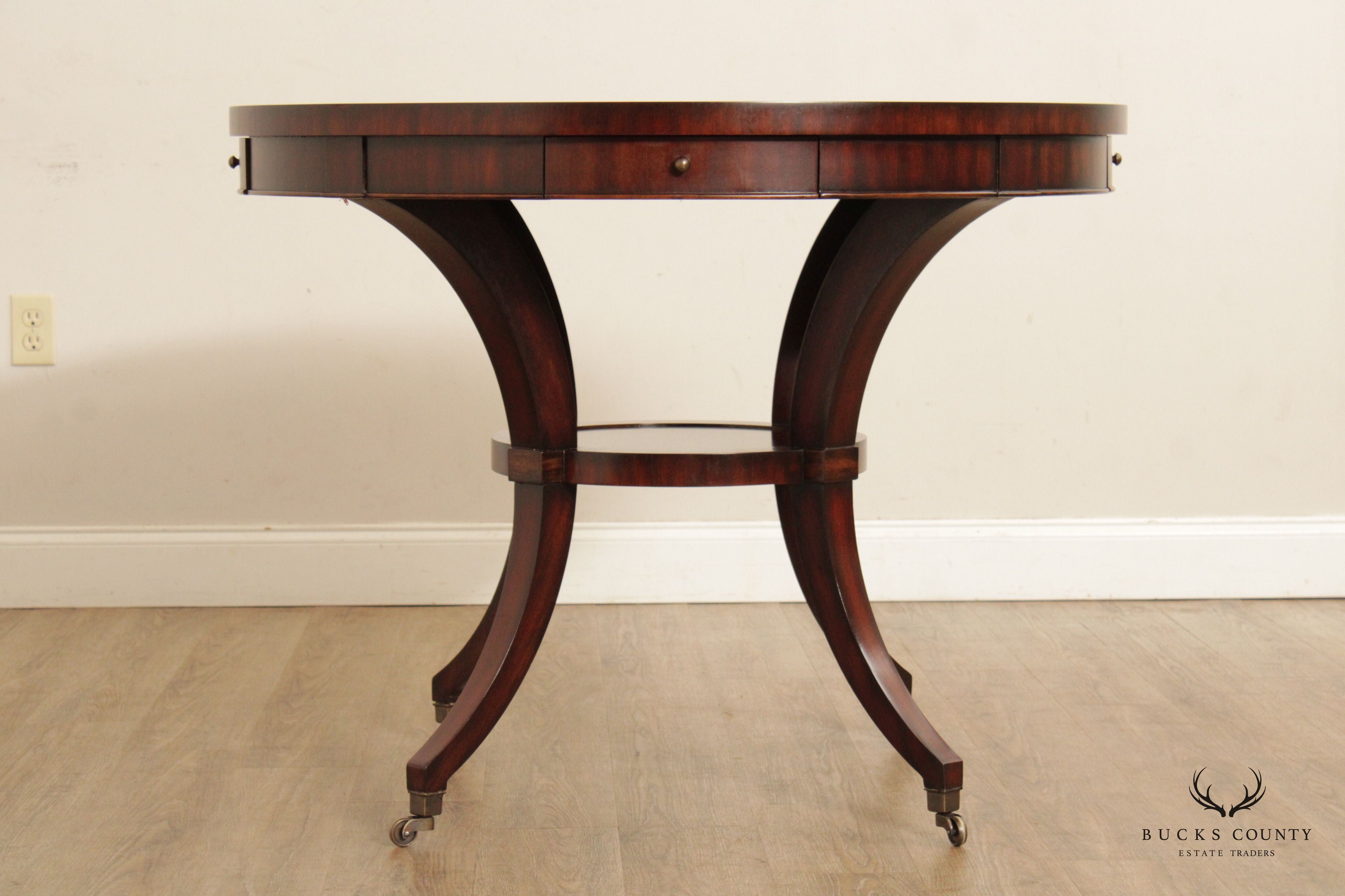 Thomasville Ernest Hemingway Collection Inlaid Round Center Table