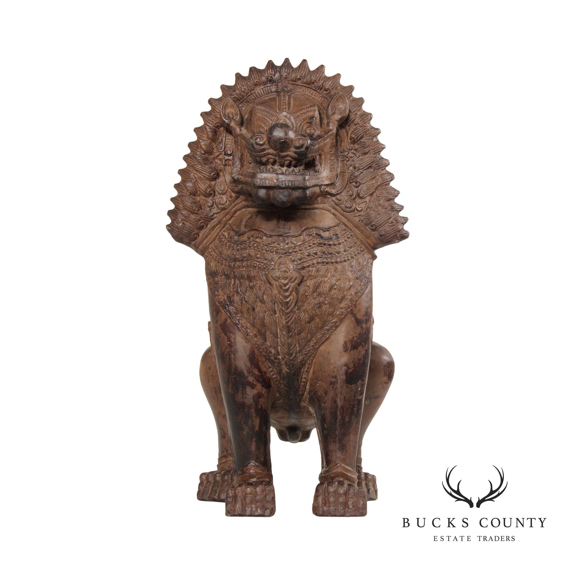 Austin Productions Terra Cotta Thai Foo Dog Statue