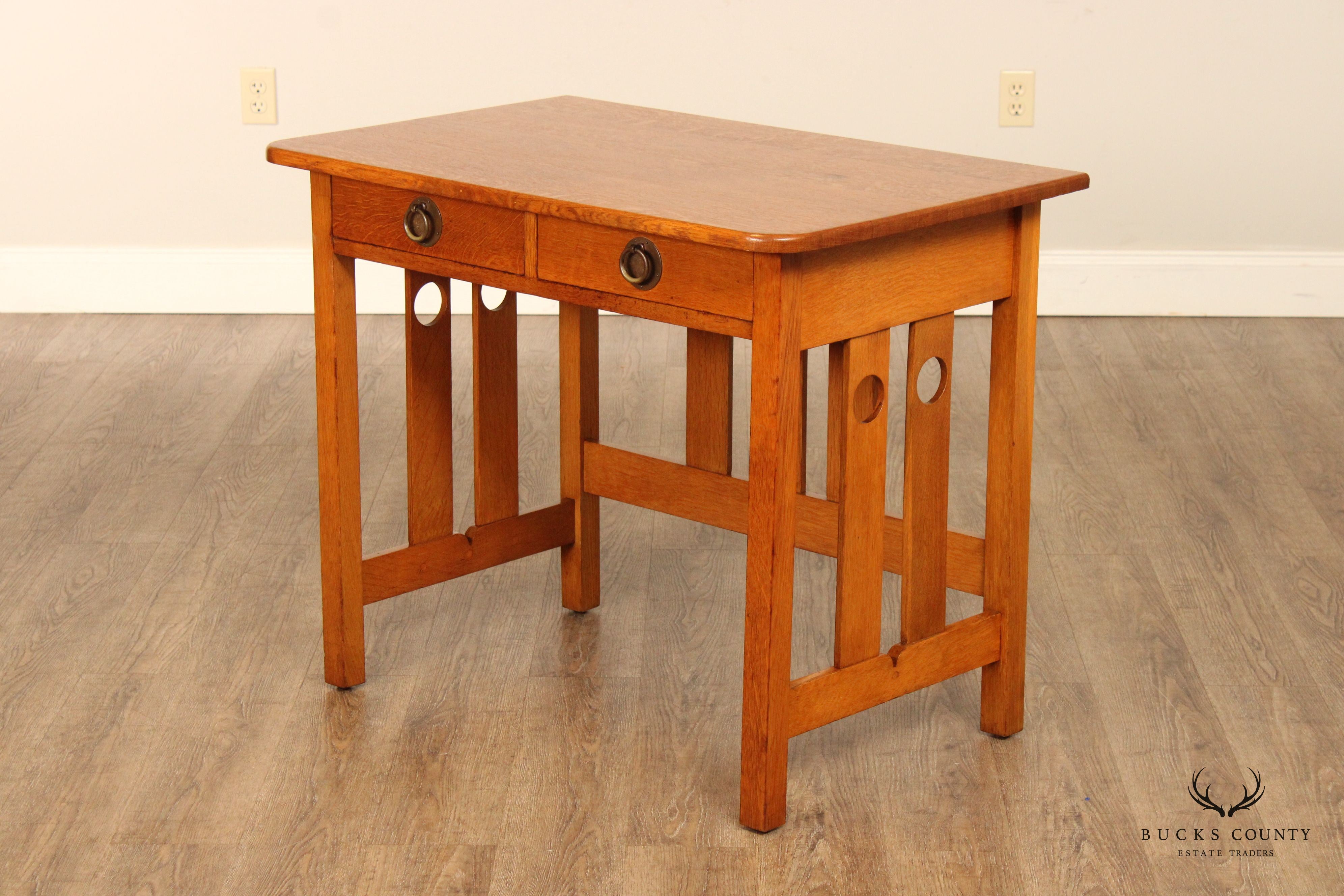 Stickley Brothers Antique Mission Oak Writing Desk