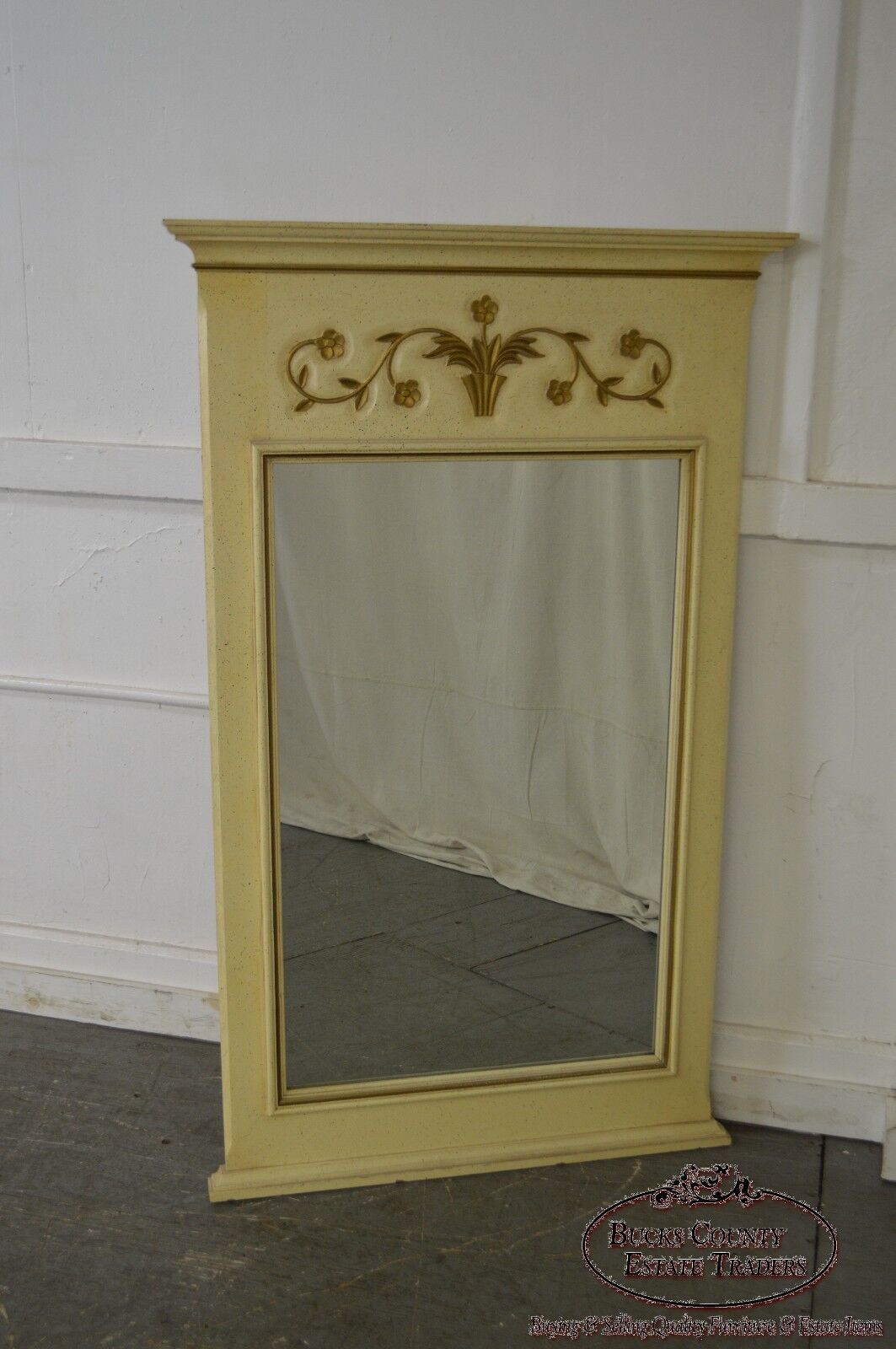 John Widdicomb Vintage French Louis XV Style Trumeau Mirror