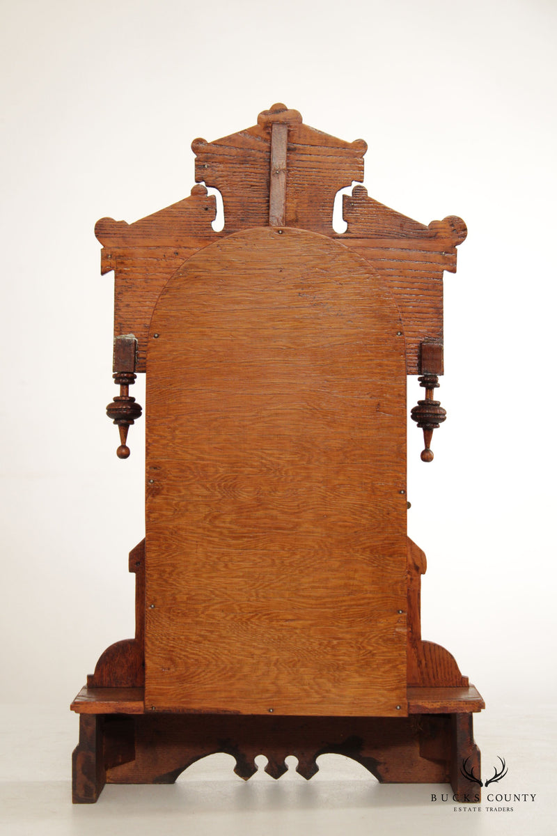 Antique William L. Gilbert Victorian Oak Case Mantel Clock