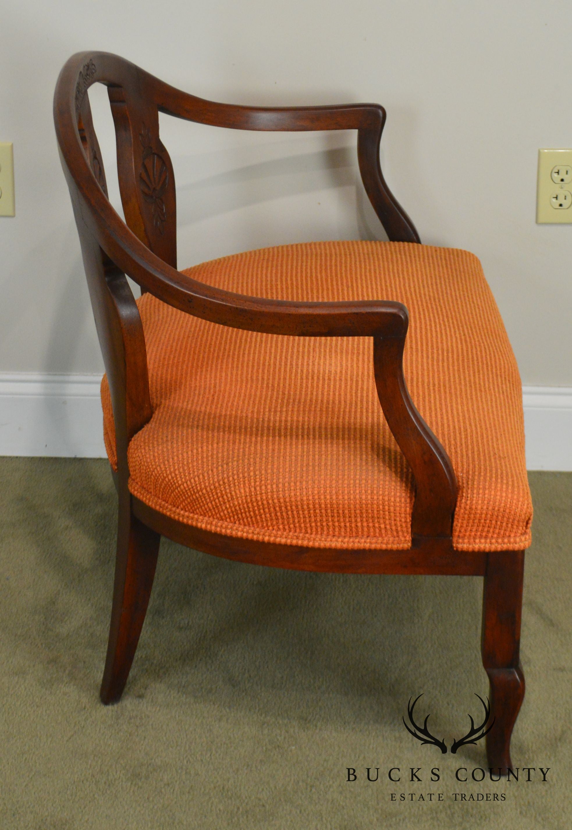 Martin Industries Vintage Custom Italian Style Curved Small Settee Low Club Chair