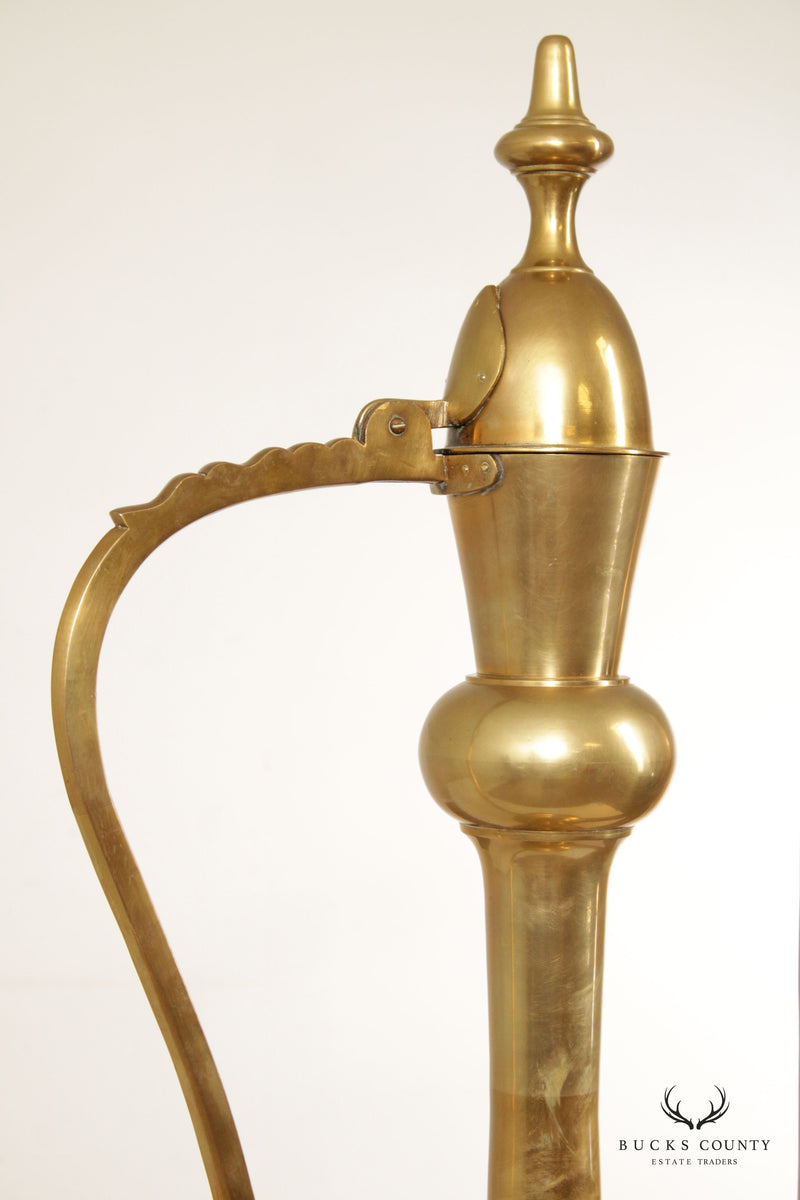 Moorish Style Tall Decorative Solid Brass Ewer