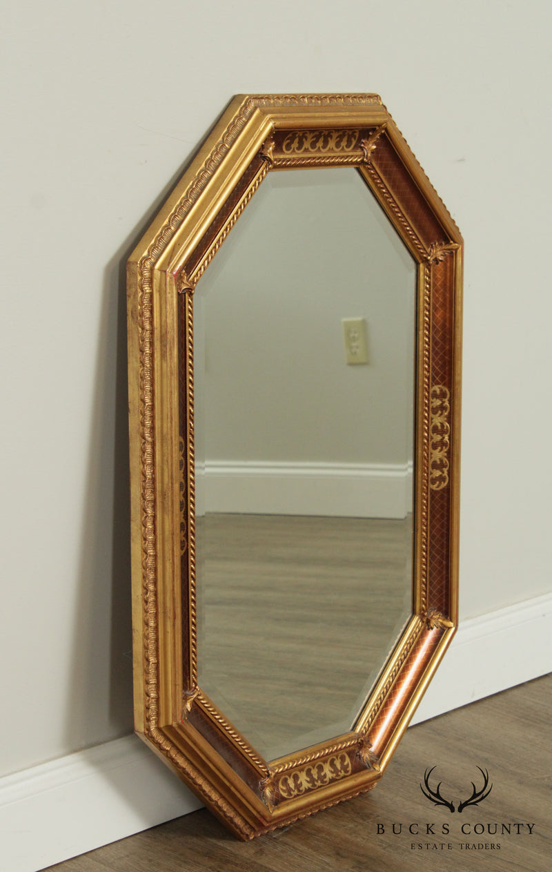 Vintage Gilt Frame Venetian Style Beveled Wall Mirror