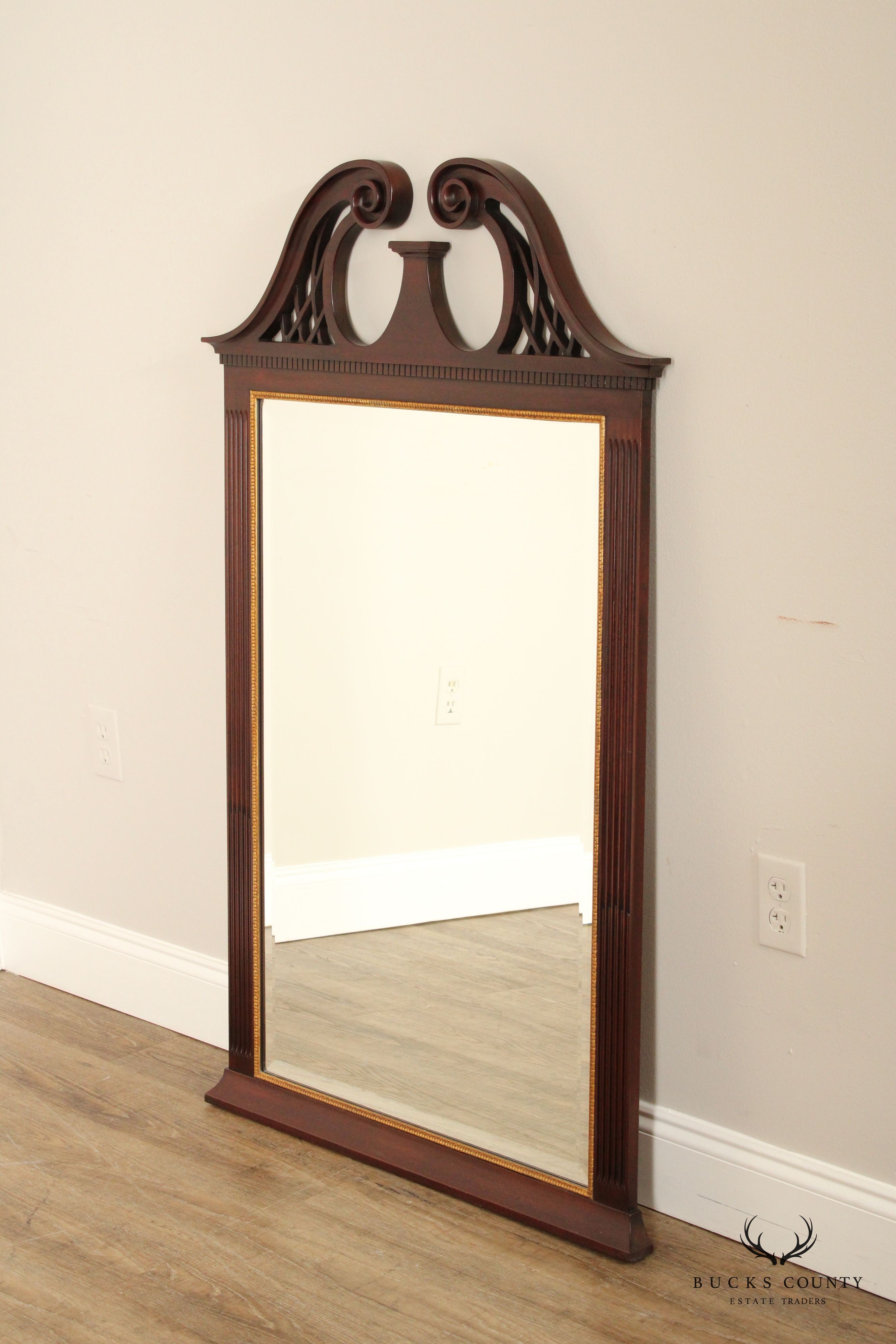 Henkel Harris H-12 Mahogany Arch Top Wall Mirror