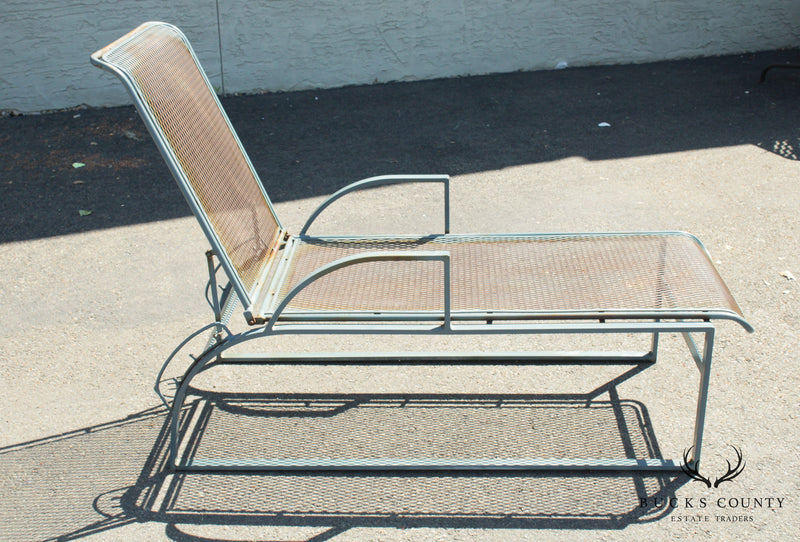 Mid Century Modern Wrought Iron Chaise Lounge
