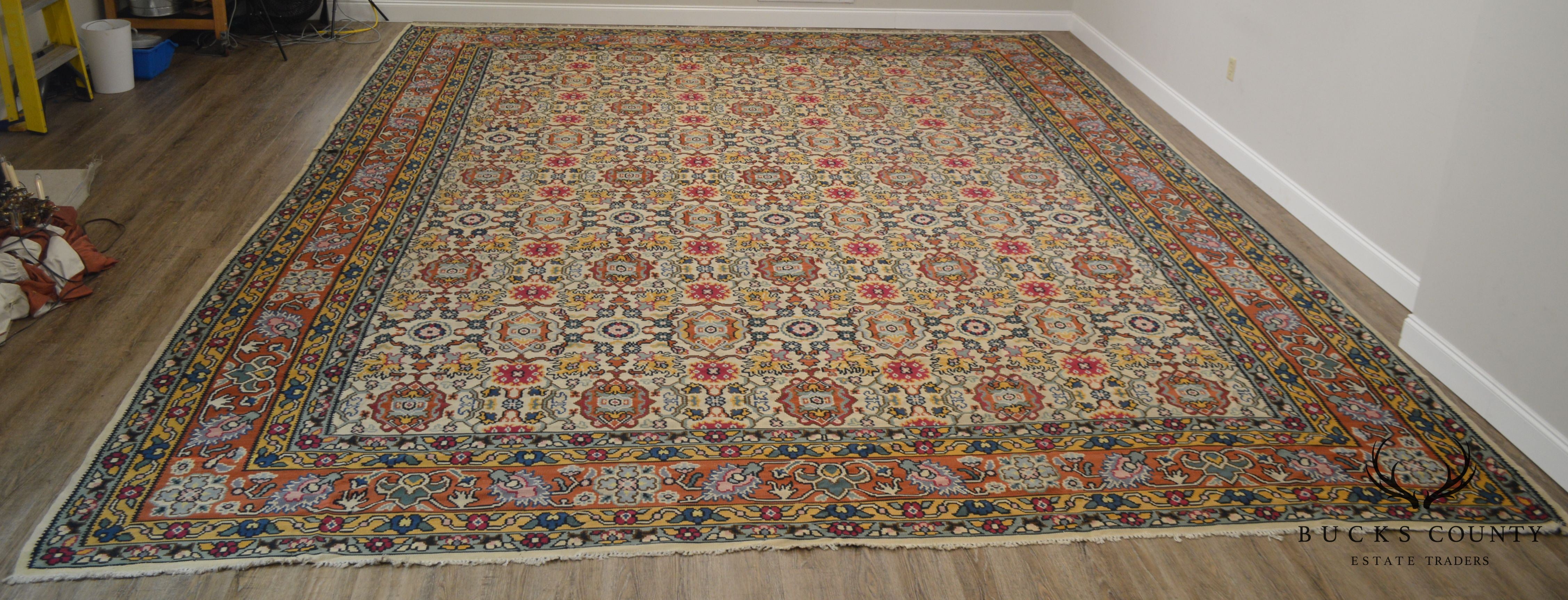 Indo Kashan Room-Size Area Rug, 17' x 14'