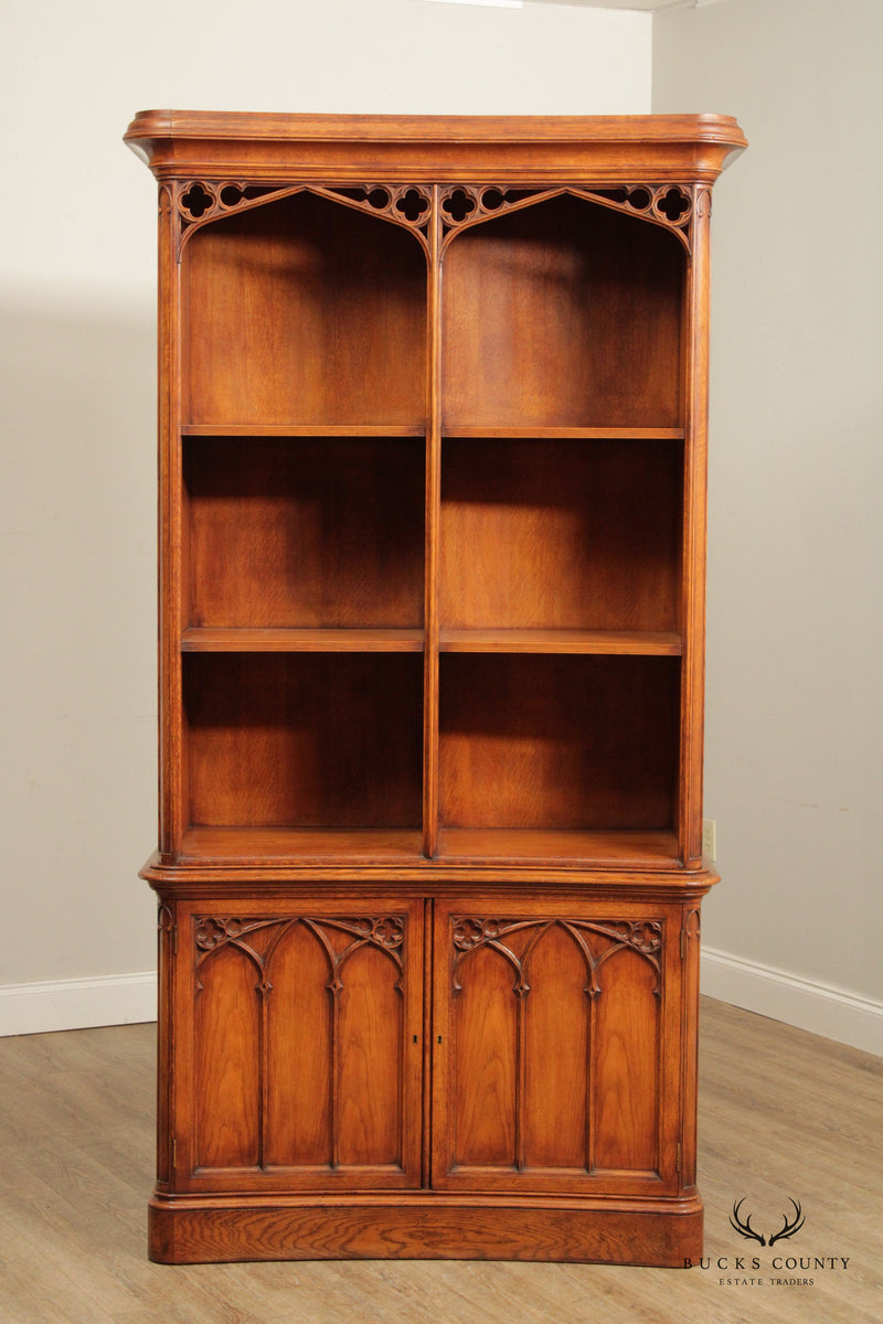 Arthur Brett Gothic Revival Style Oak Bookcase