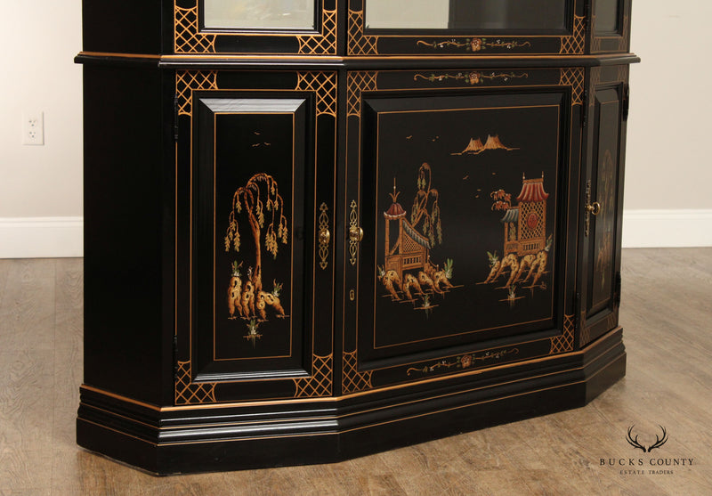 Jasper Cabinet Chinoiserie Decorated China Display Case