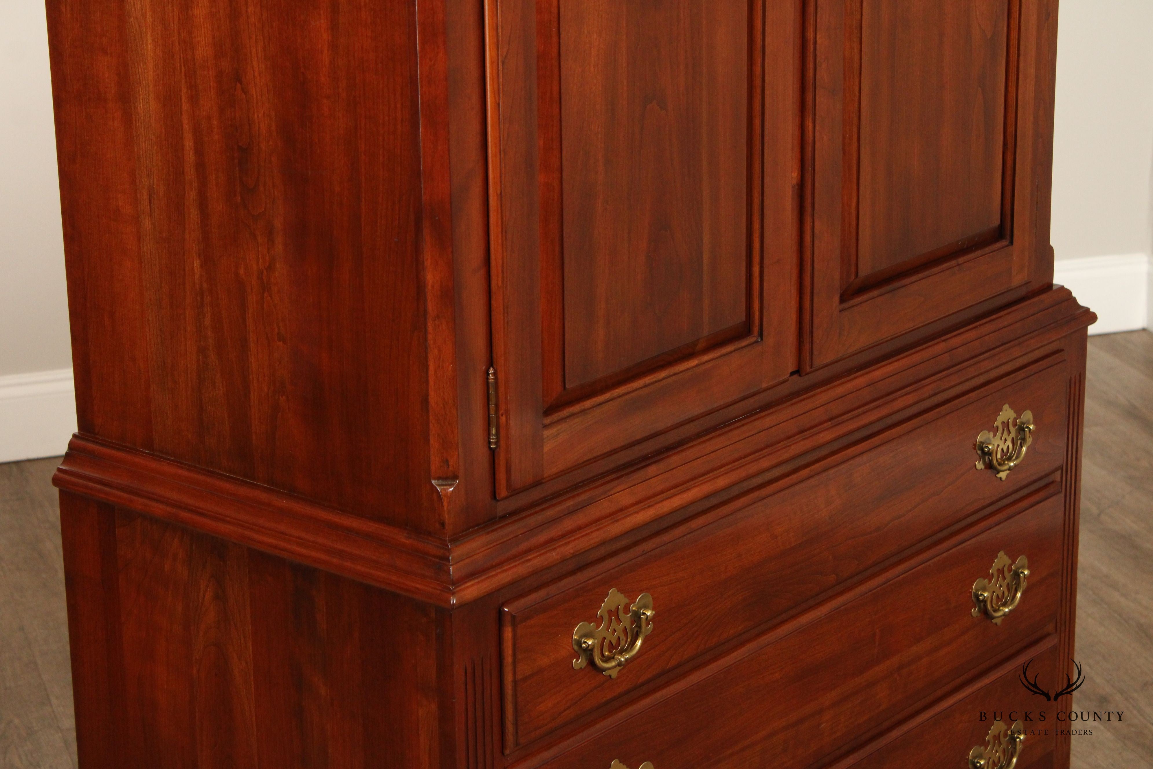 Knob Creek Chippendale Style Cherry Armoire