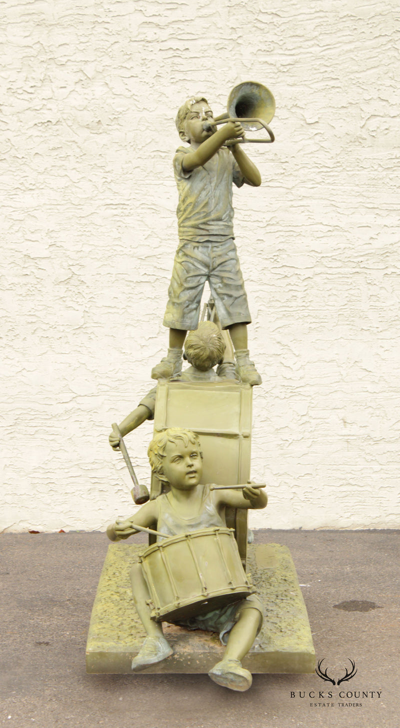 Jim Davidson Children's Band Bronze Monumental Outdoor Sculpture