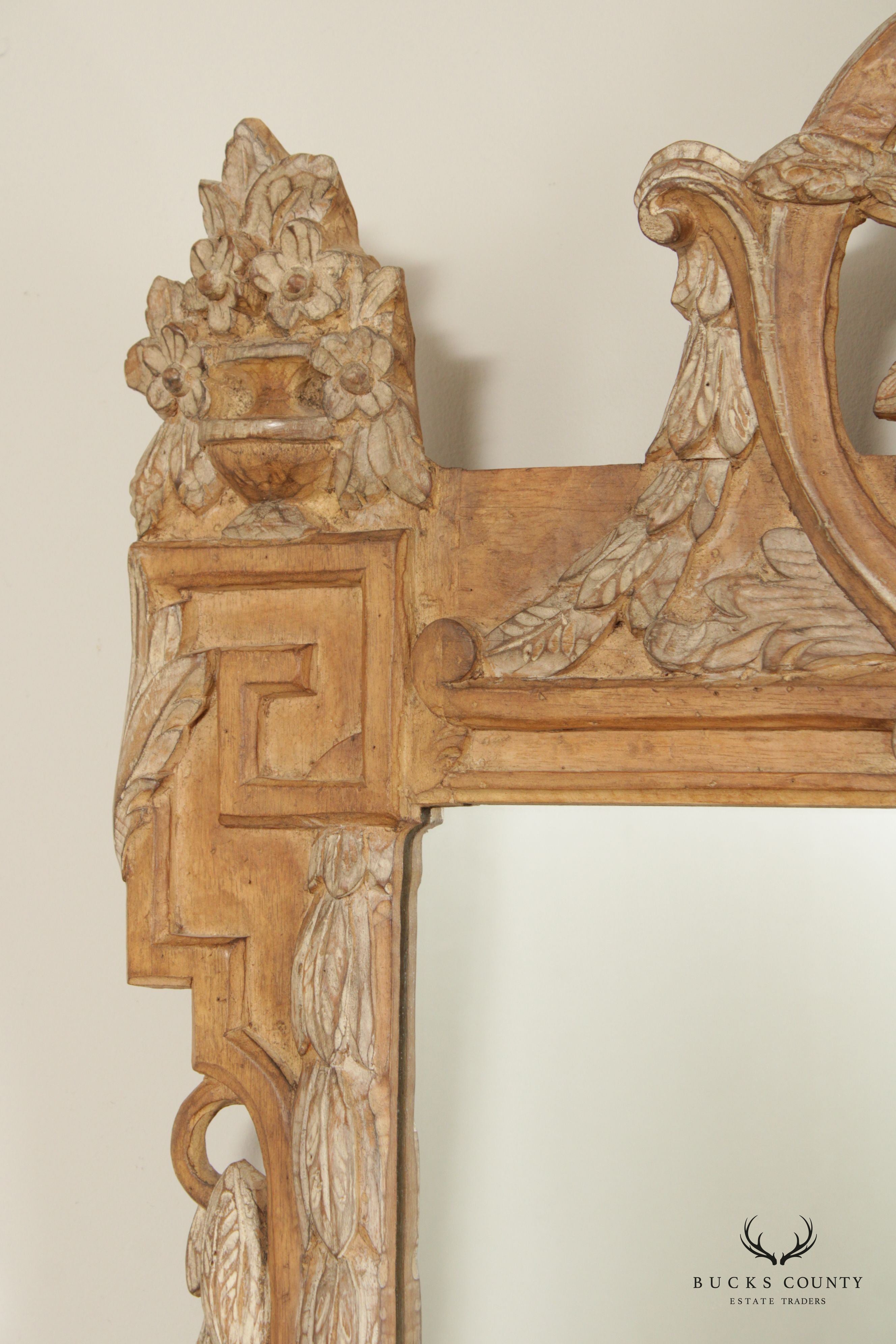 Louis XV  Style Carved Wood Rectangular Wall Mirror