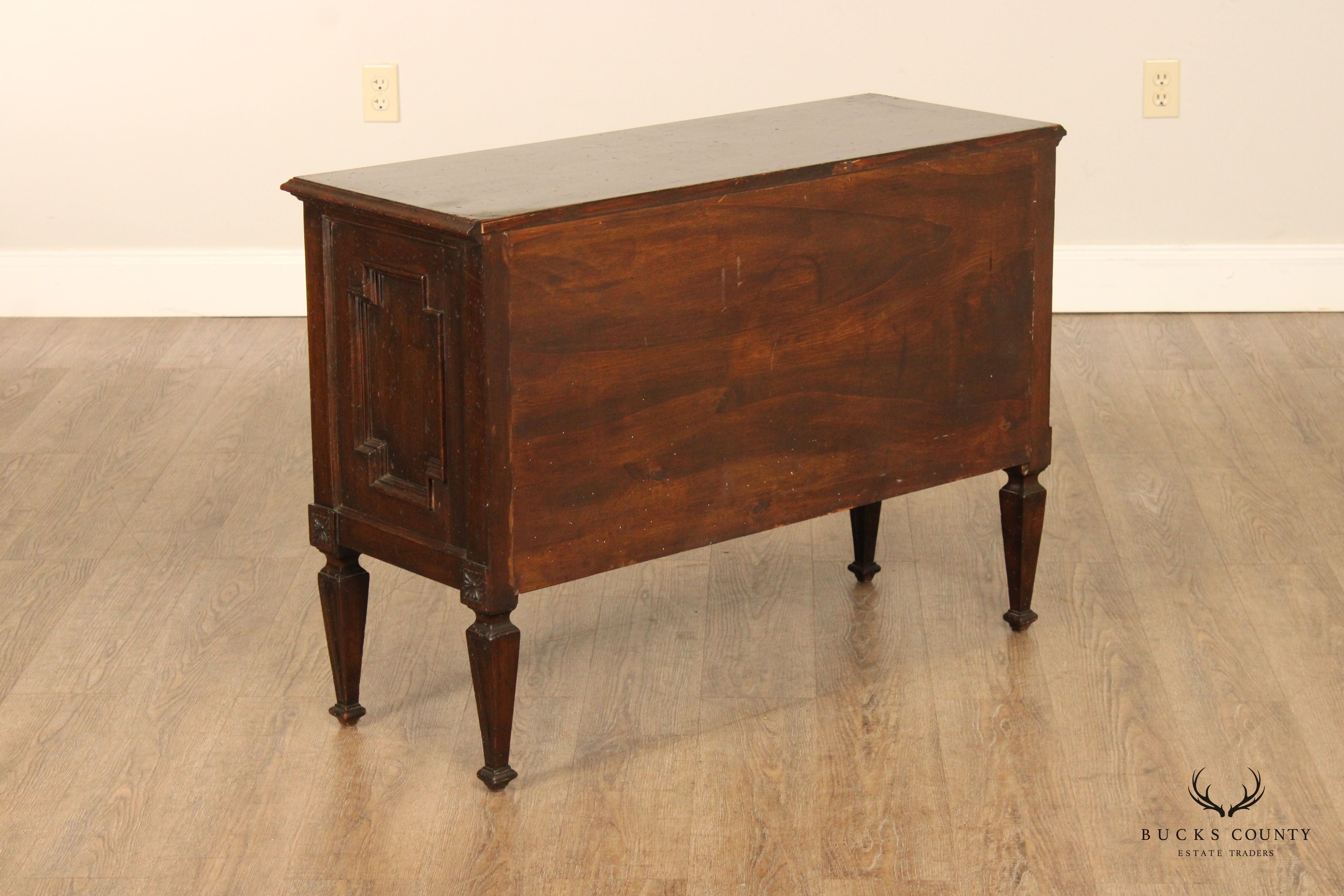 Italian Neoclassical Style Carved Walnut Commode