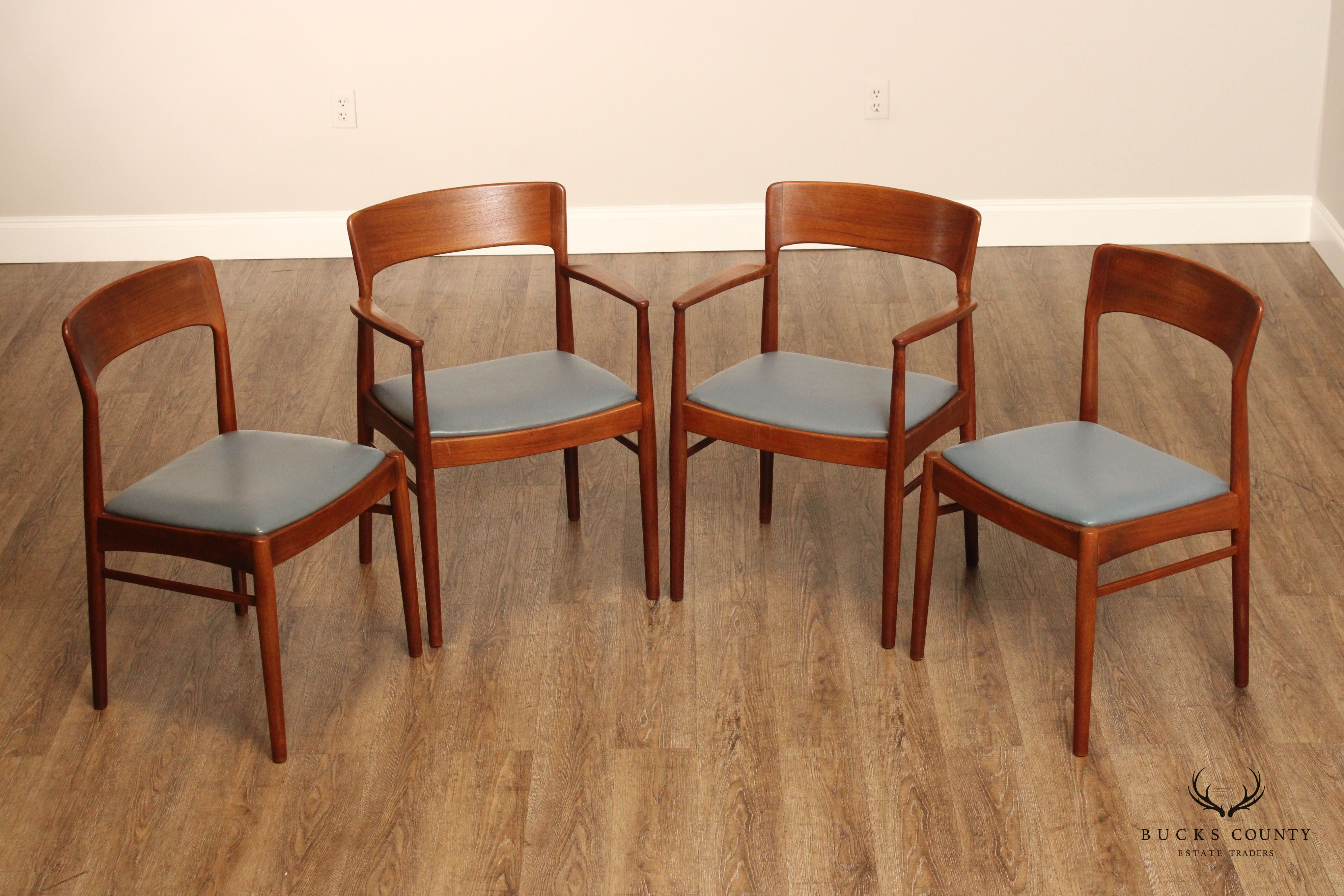 K.S. Møbler Danish Modern Set of Four Teak Dining Chairs