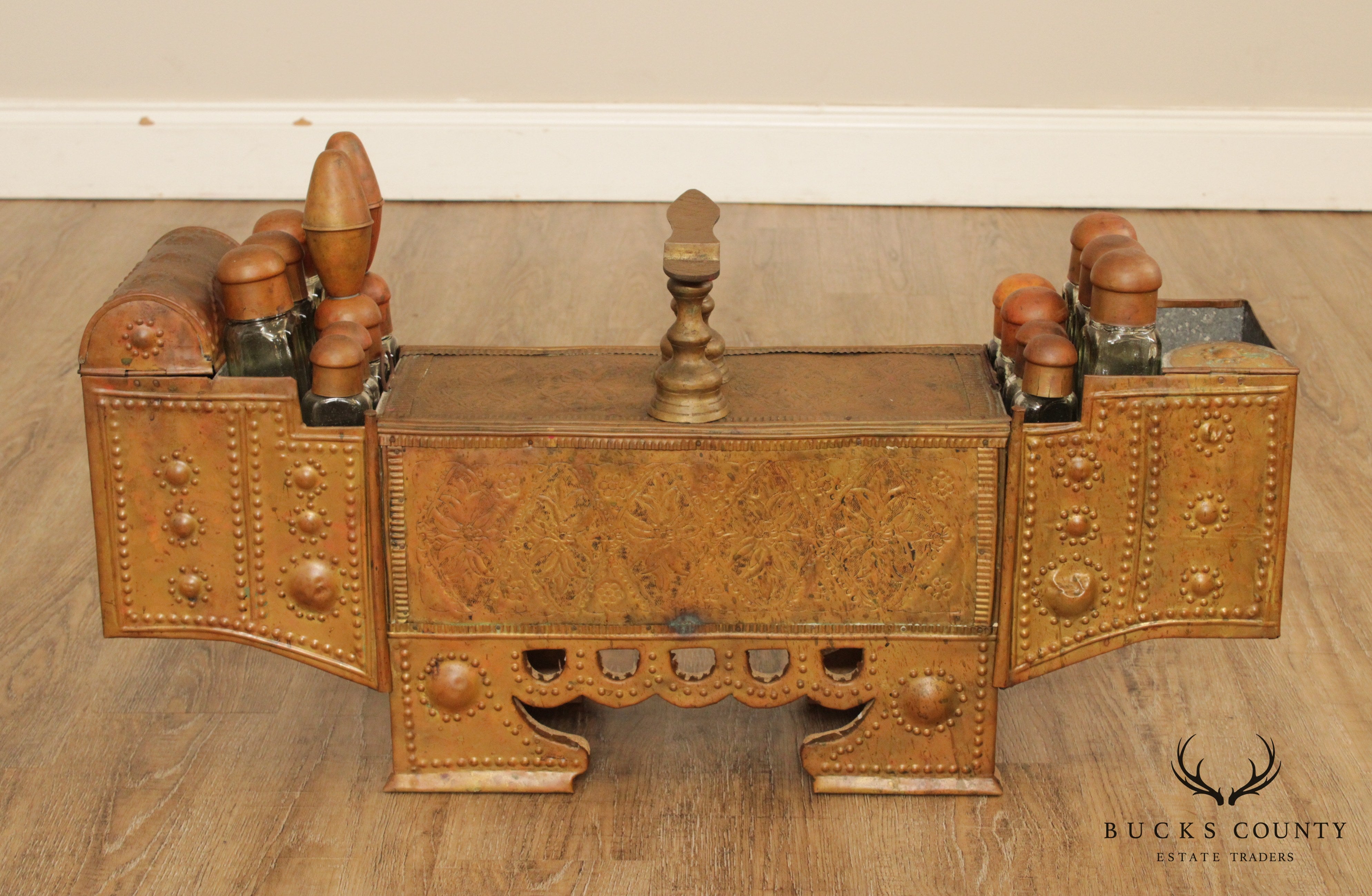 Antique Turkish Valet Shoe Shine Stand