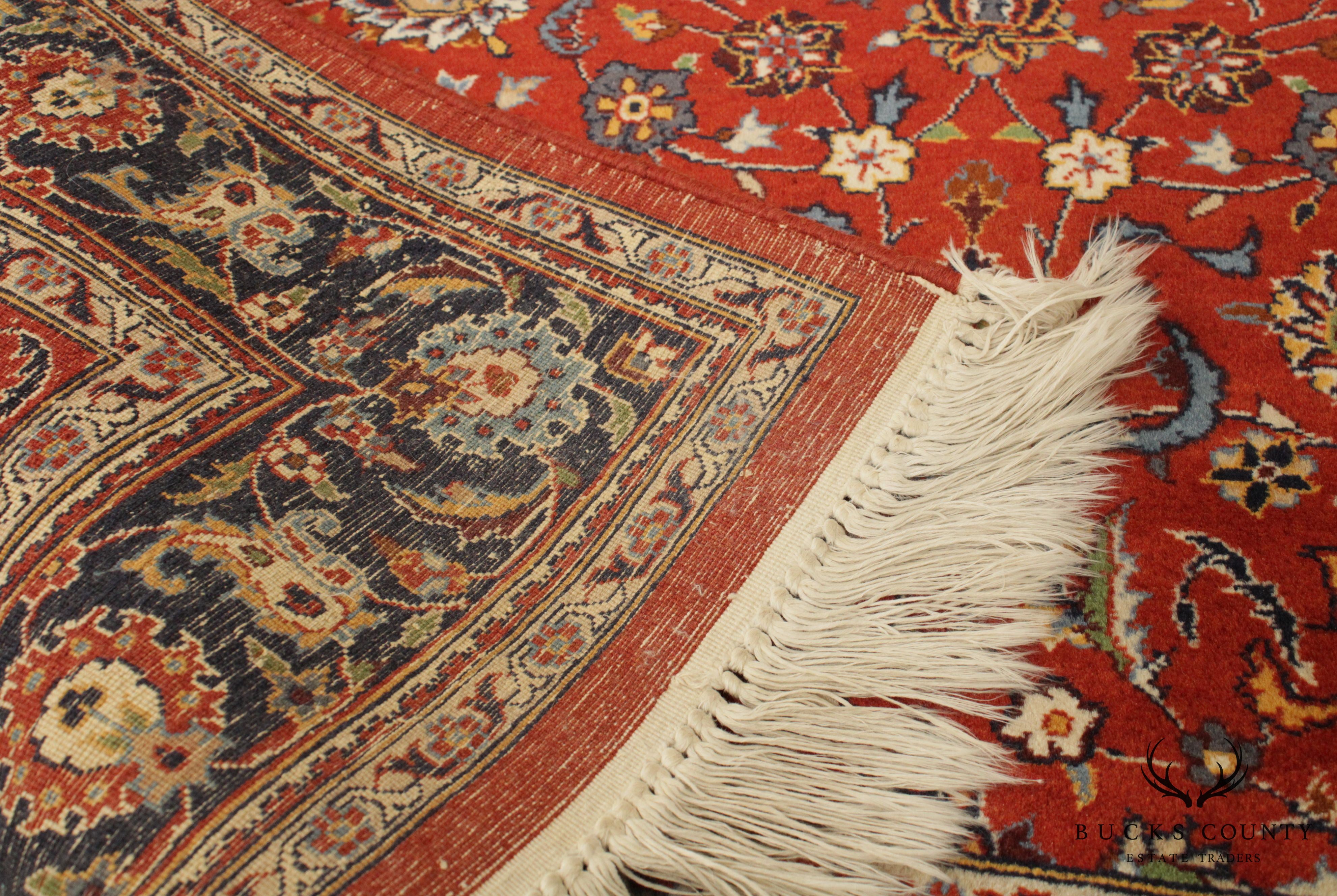 Vintage Sarouk 6'9 inch x 4'1 inch Handwoven Wool Rug