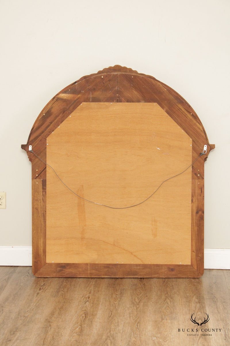Carved Mahogany Arched Wall Mirror