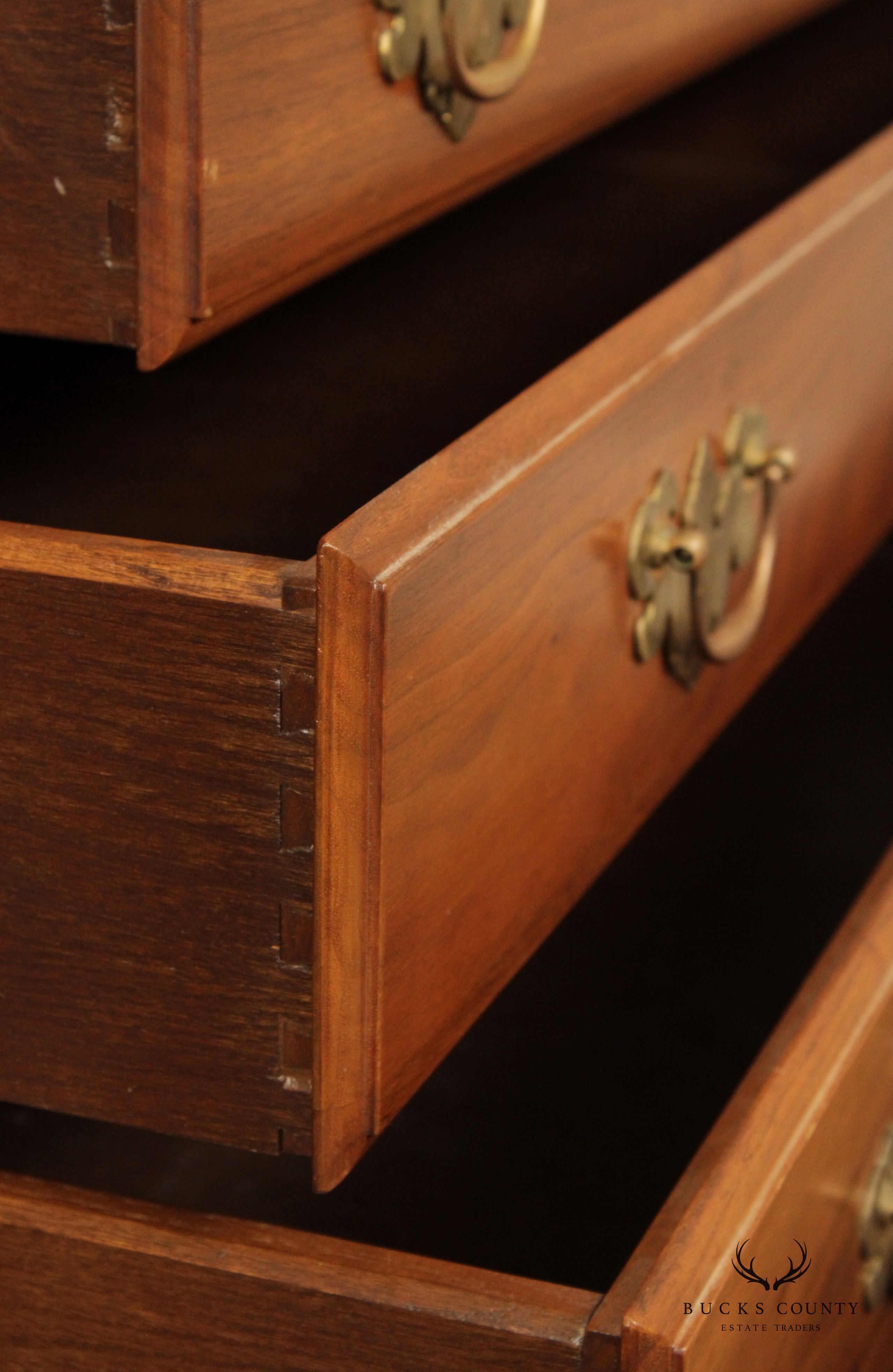 J.C. Horst Chippendale Style Custom Crafted Walnut Secretary Desk