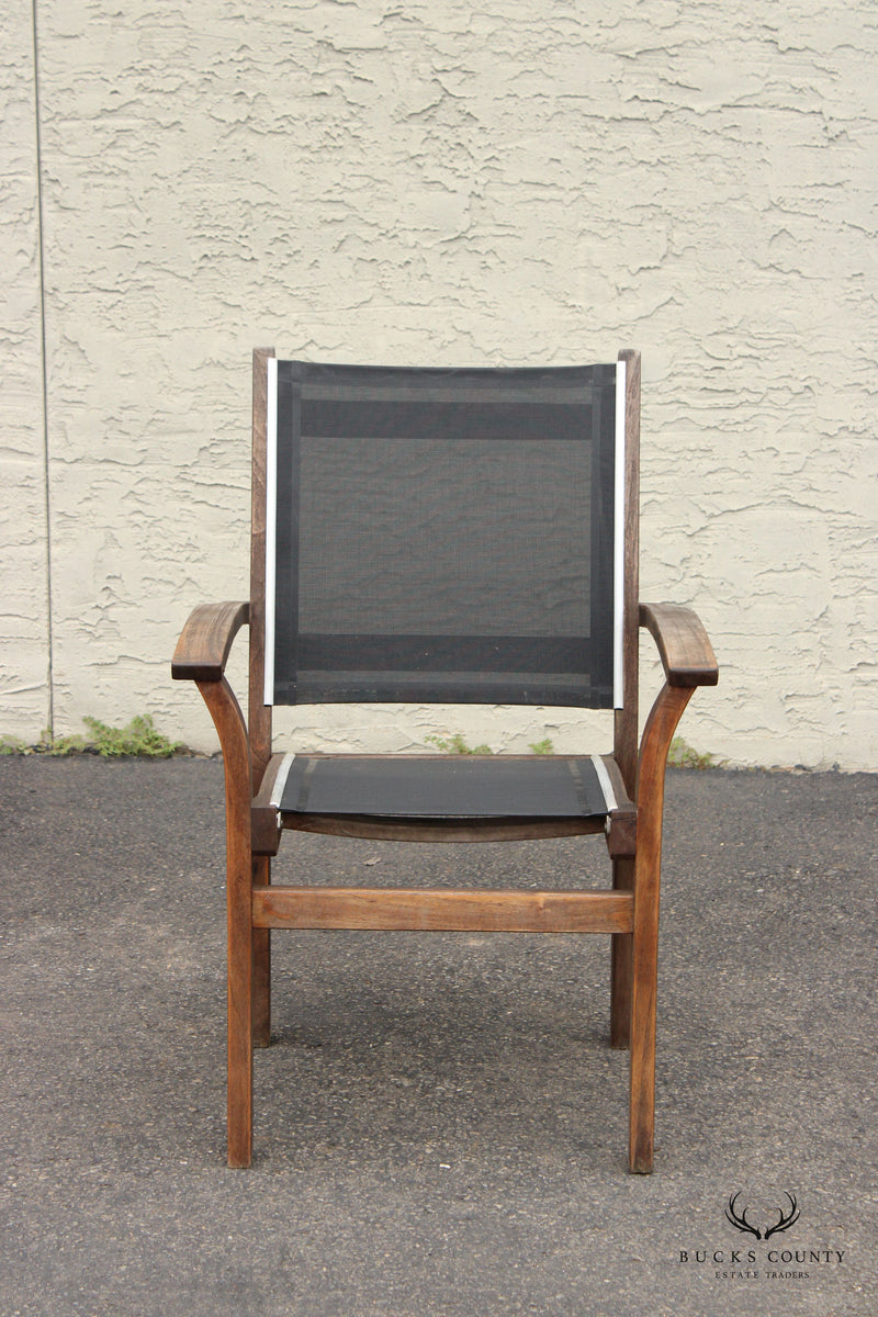 Kingsley-Bate Pair Teak Outdoor Patio Armchairs