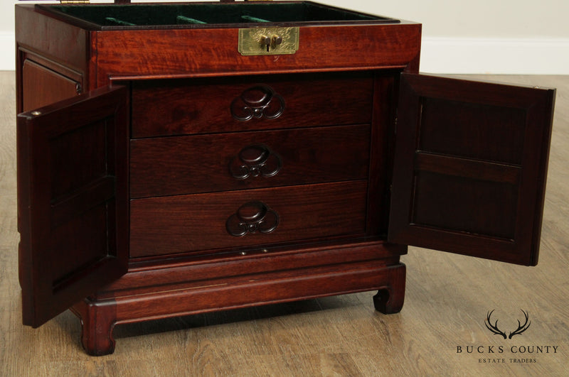 Chinese Rosewood Vintage Jewelry Chest