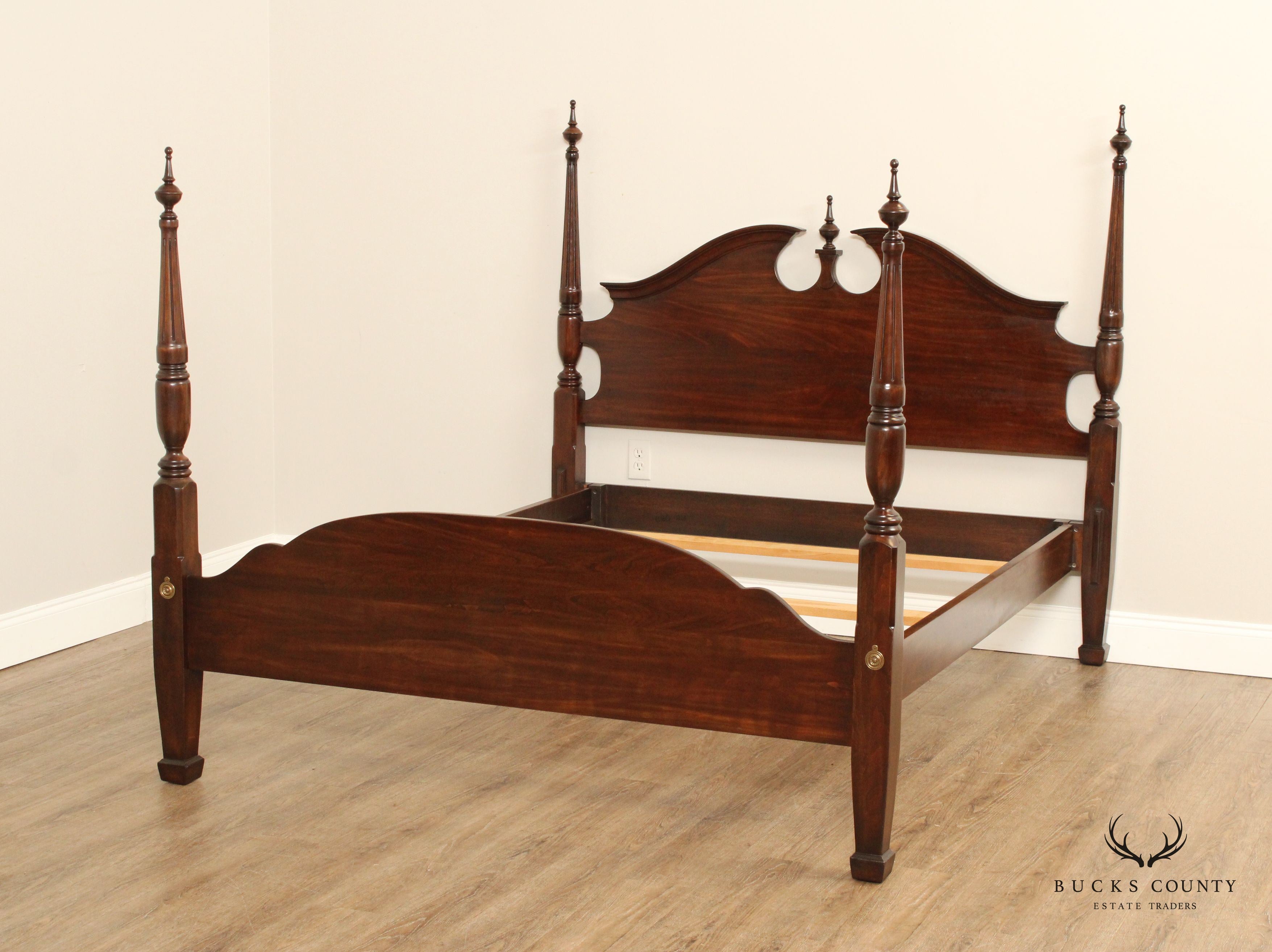 Harden Chippendale Style Solid Cherry Full-Size Poster Bed