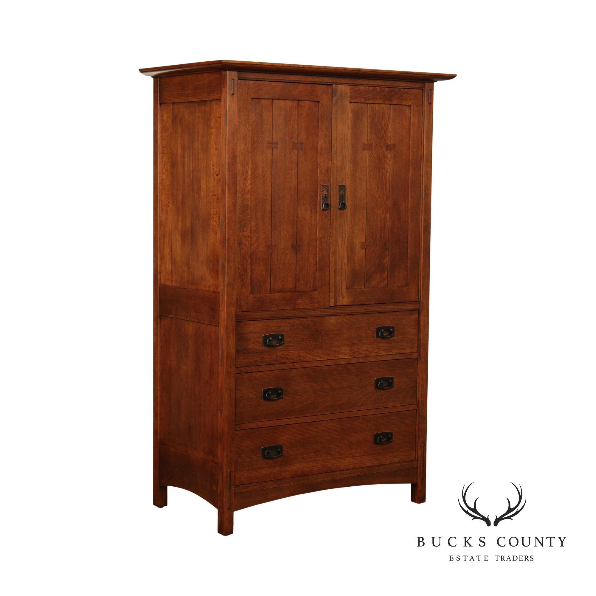 Stickley Mission Collection Oak Media Door Chest