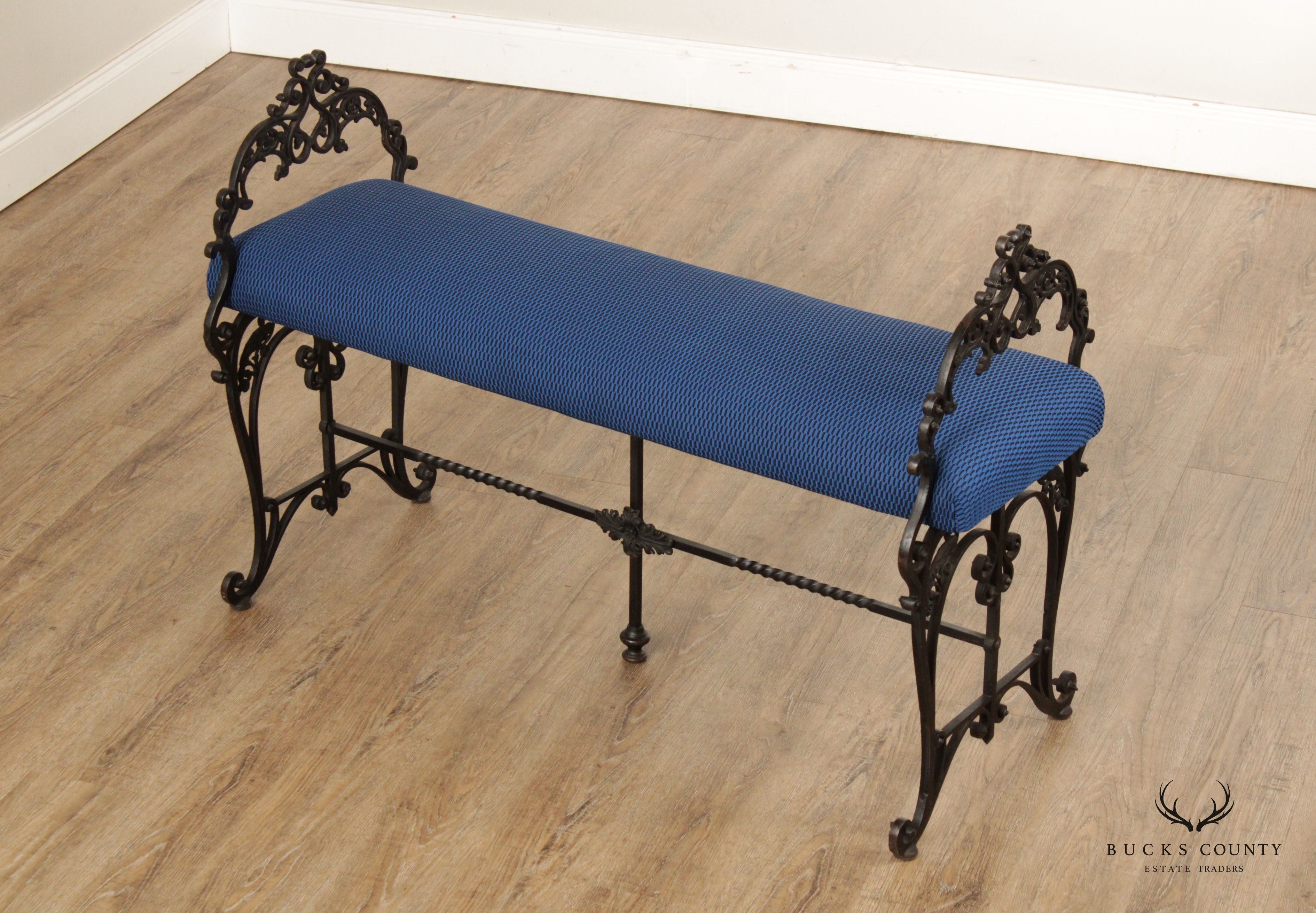 Antique Victorian Style Cast Iron Window Bench