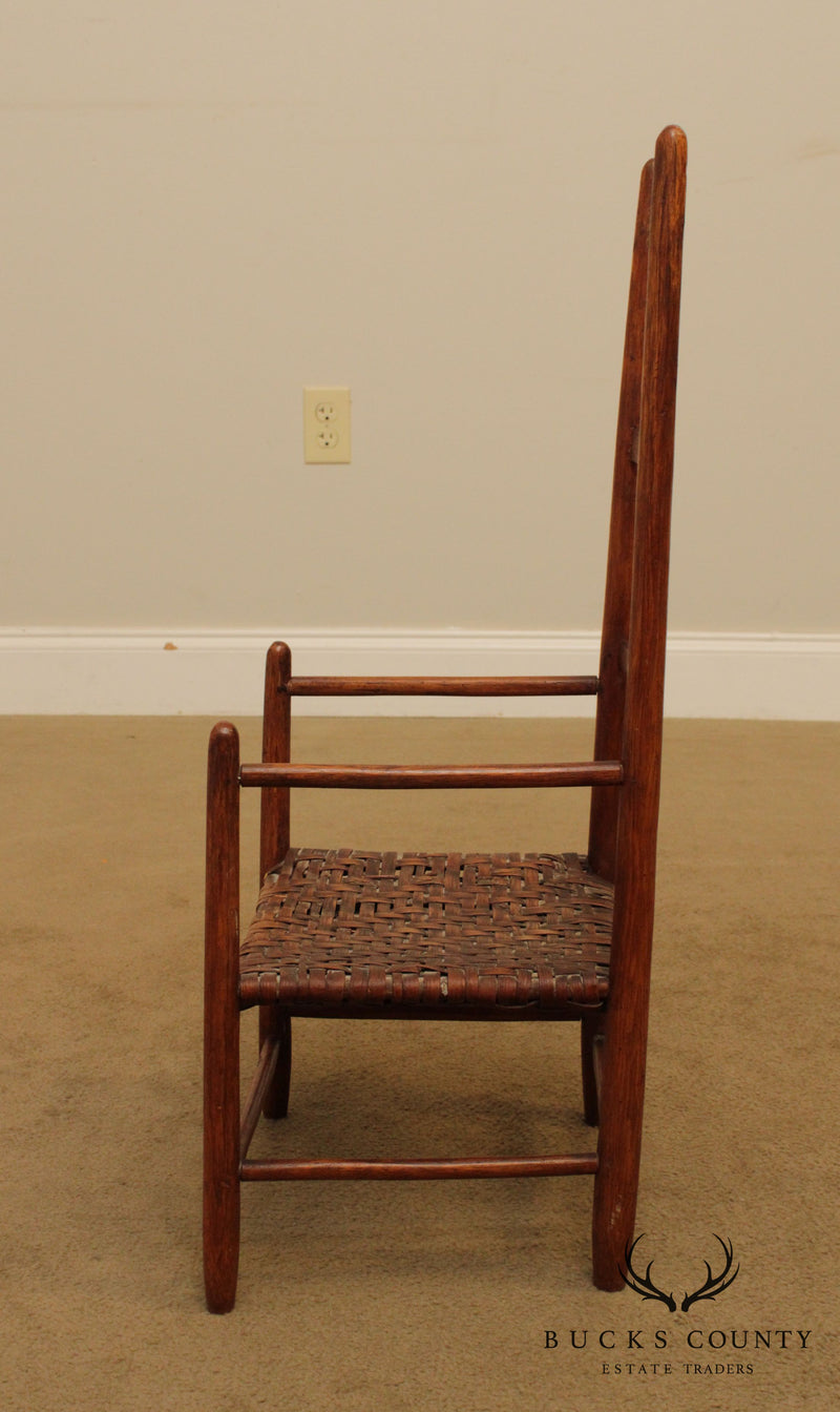 Youth Ladder Back Chair with Basketweave Cane Seat