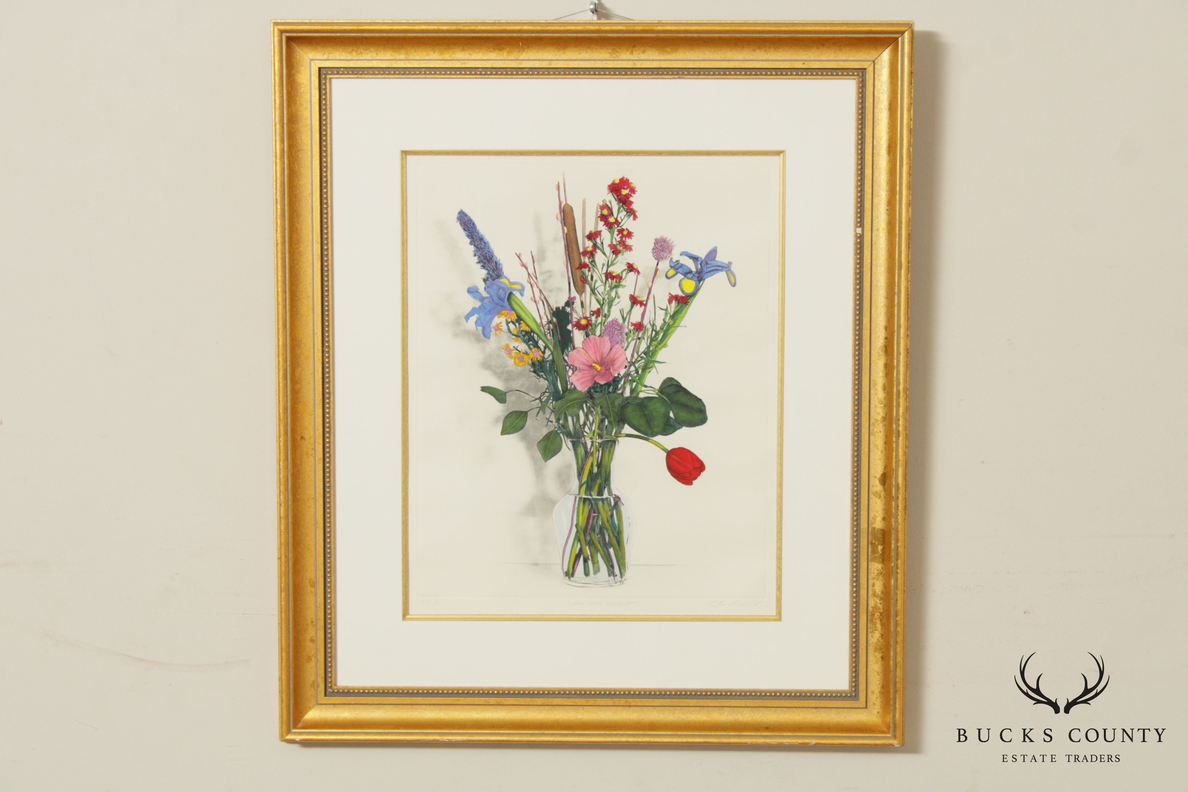 Rick Louder Milk 'Clear Vase Bouquet I' Art Print