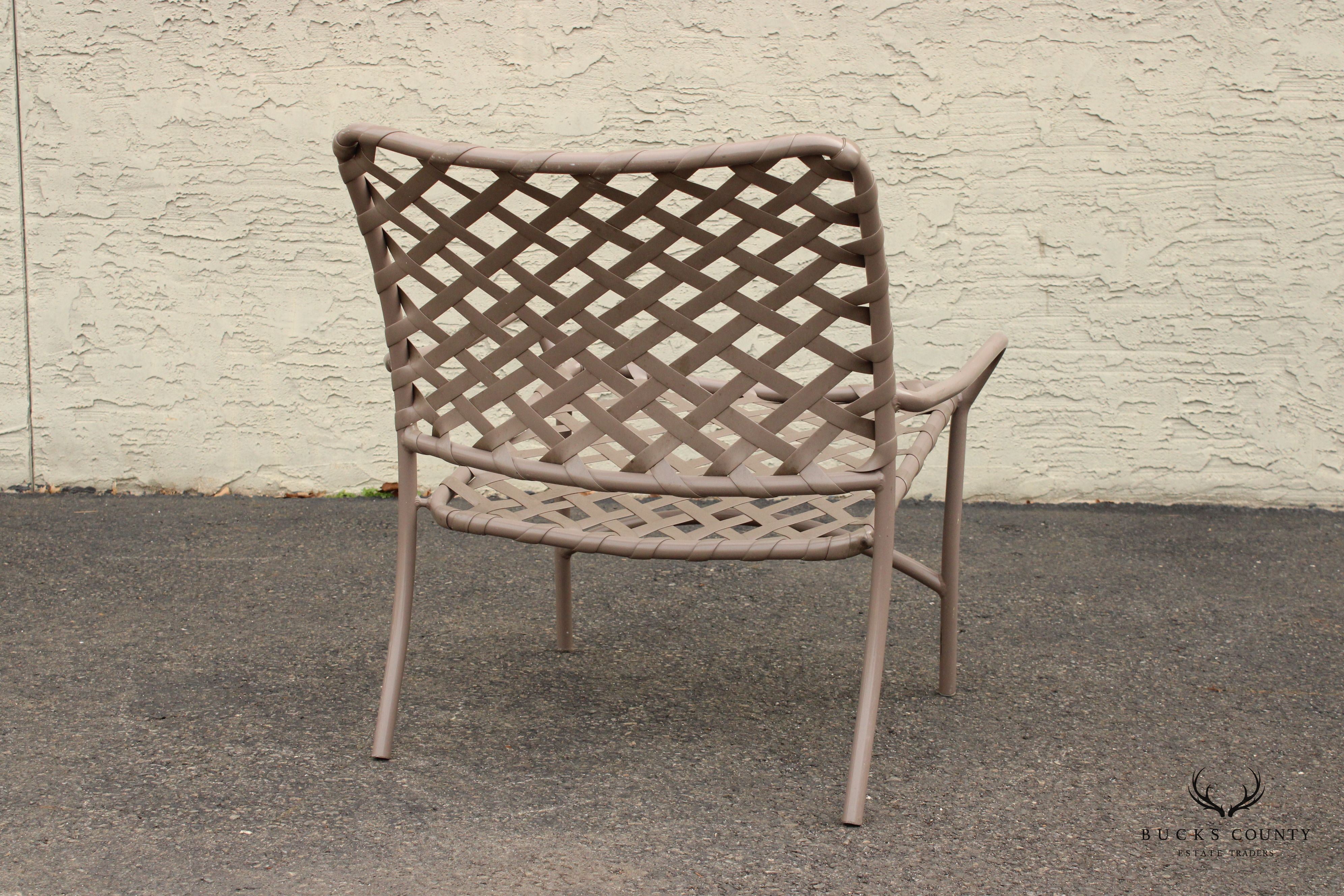 Vintage Outdoor Patio Armchair With Ottoman