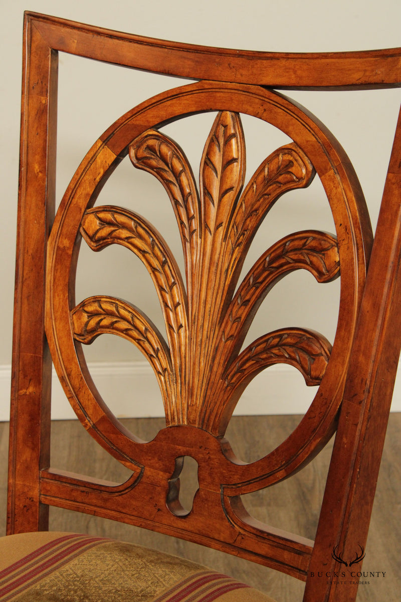 Century Furniture Hepplewhite Style Set of Four Carved Dining Chairs