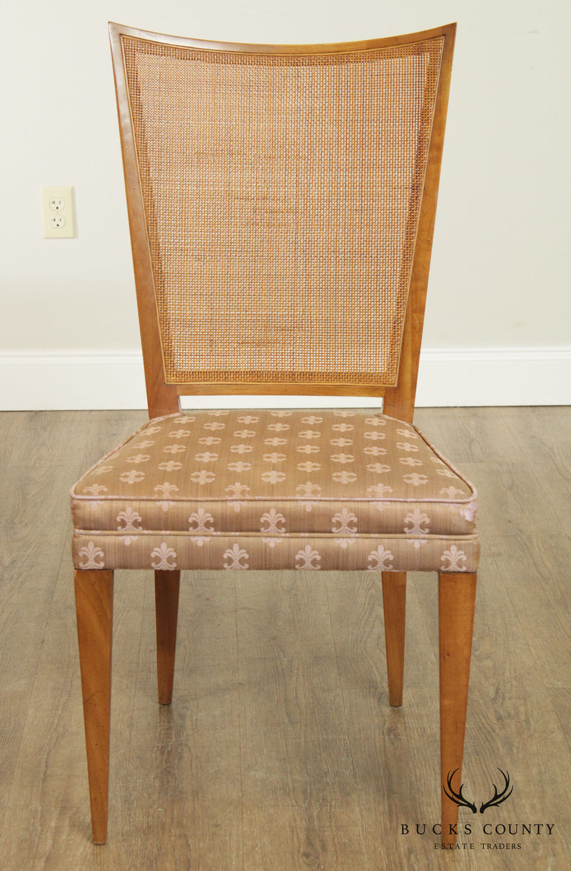 Mid Century Modern Set 4 Cane Back Dining Chairs