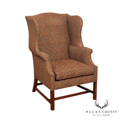 Southwood Chippendale Style Mahogany Wing Chair