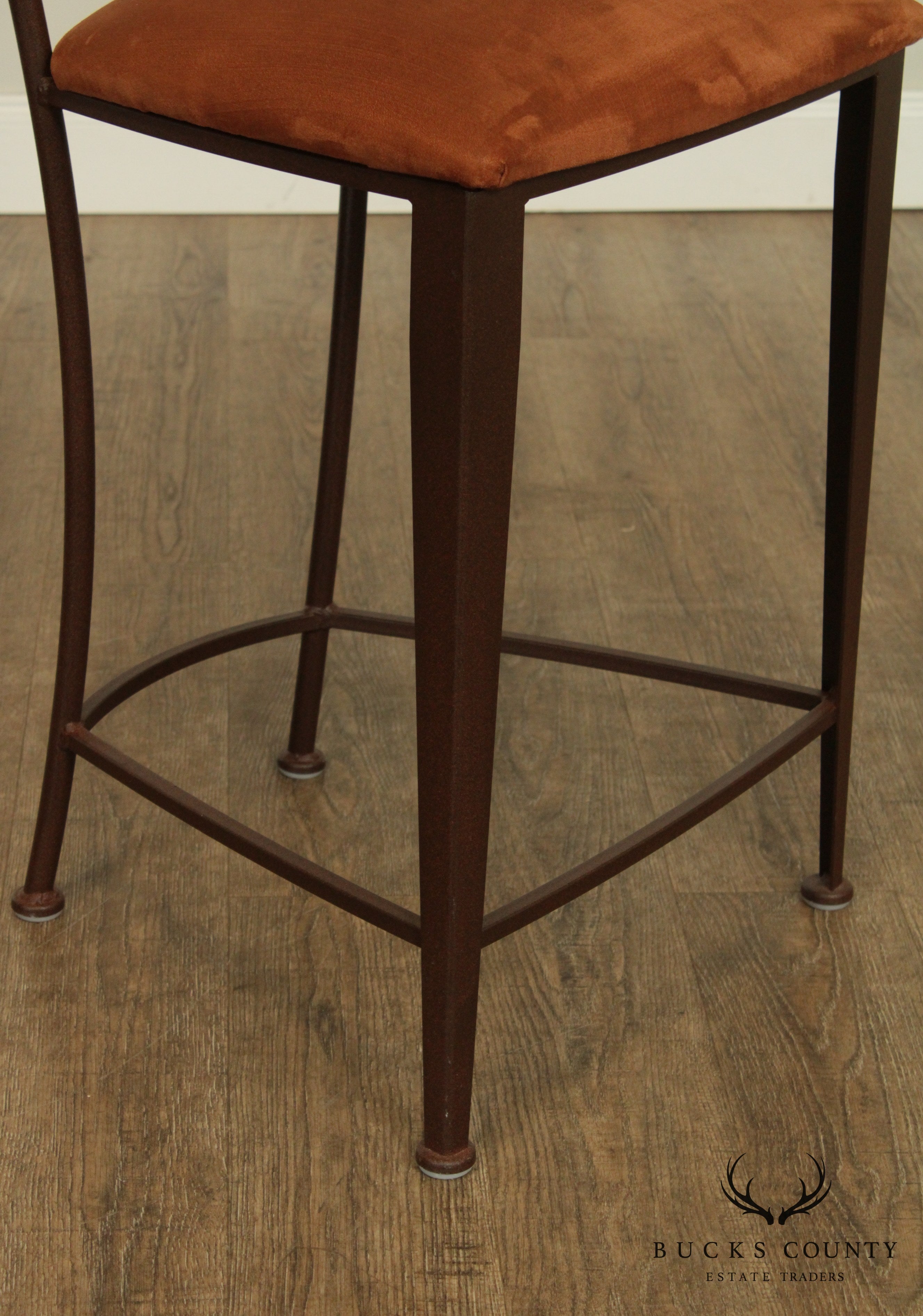 Johnston Casuals Modern Pair Metal Barstools