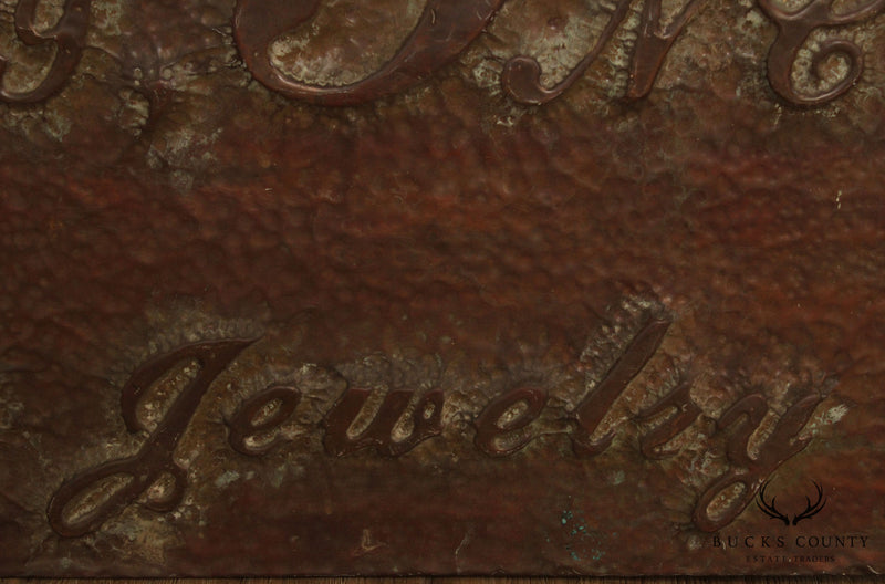 Vintage Copper Trade Sign, Custom Handmade Jewelry