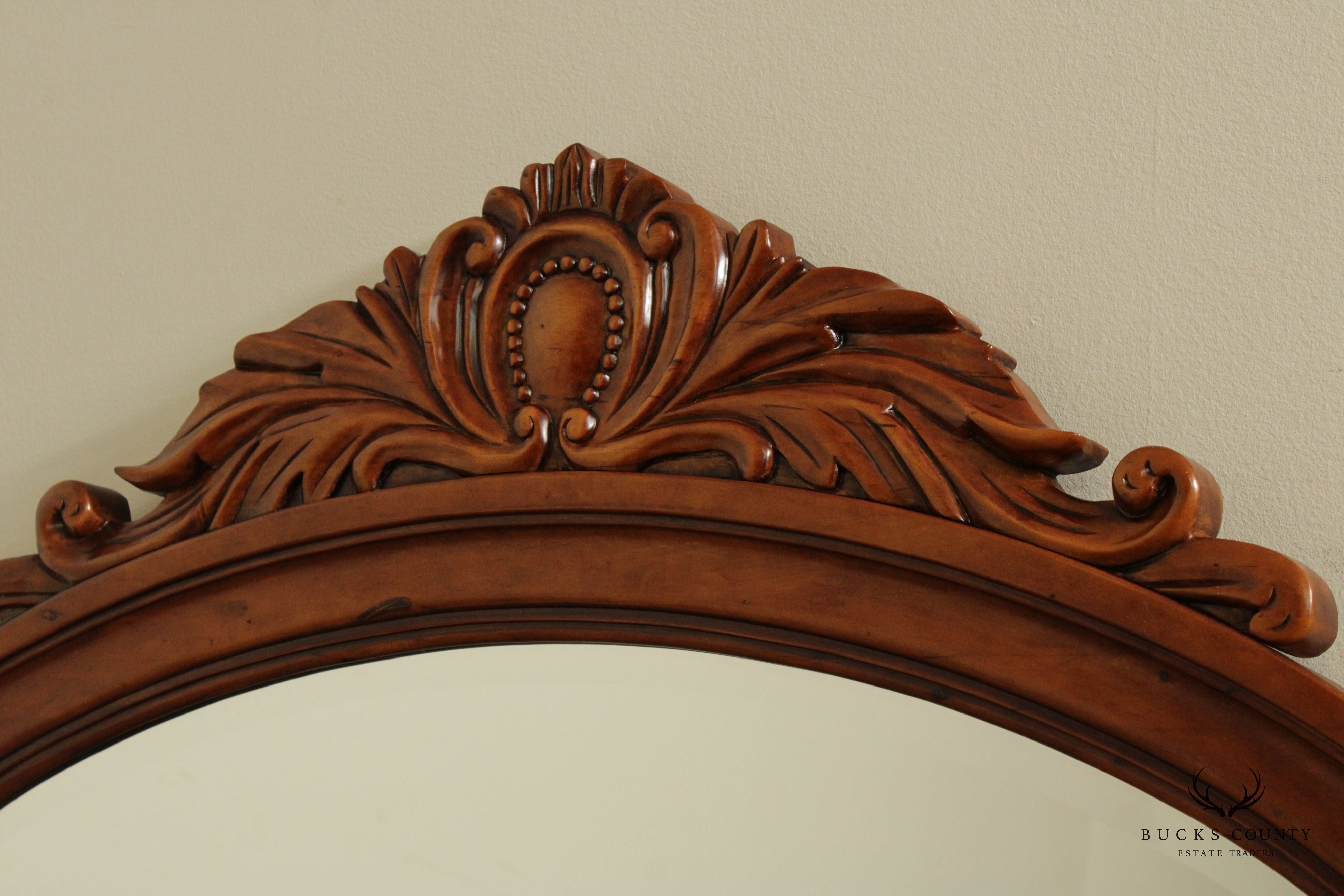 Victorian Style Carved Frame Large Over Mantel Mirror