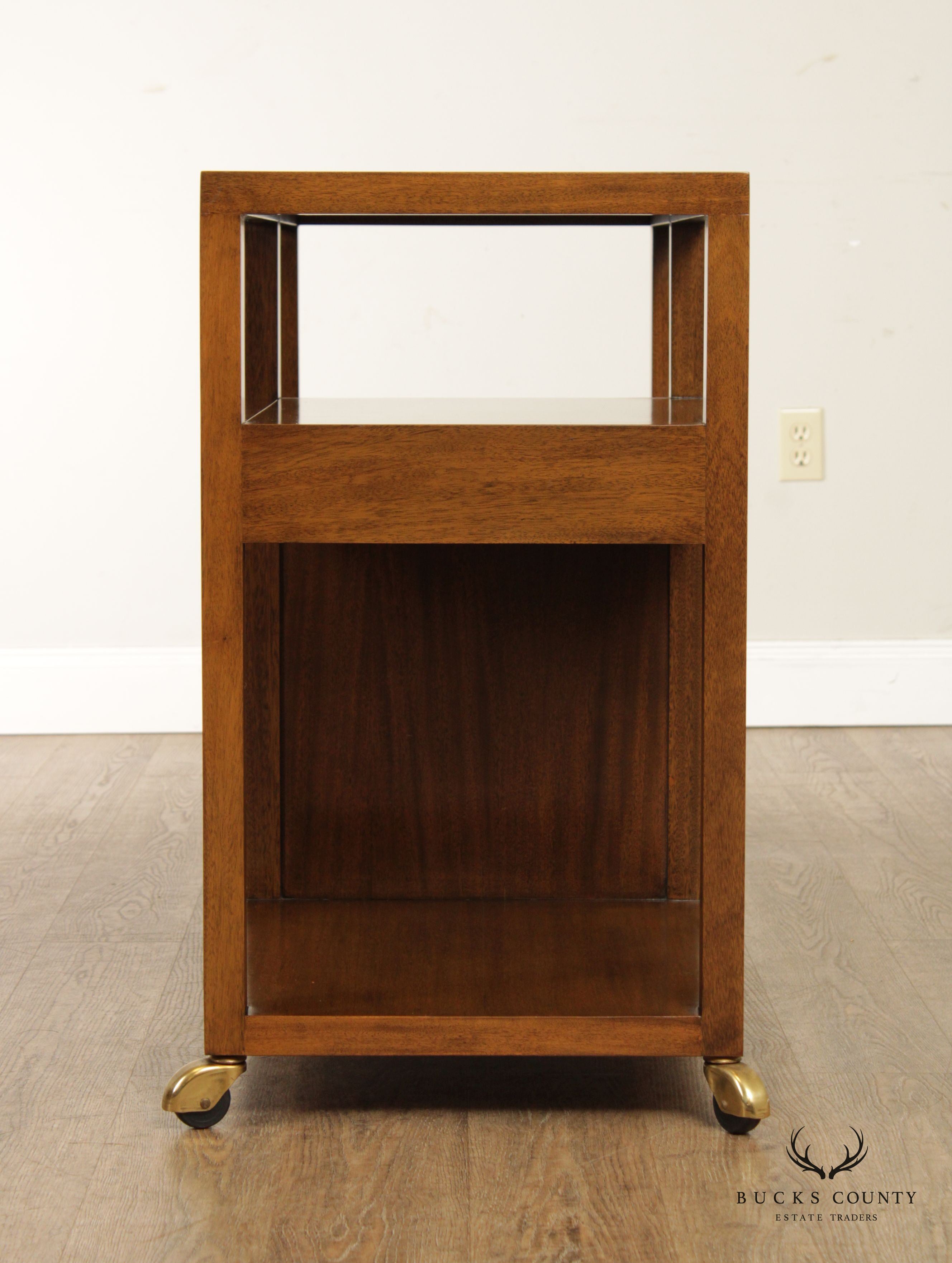 Harvey Probber Mid Century Modern Mahogany Bar Cart